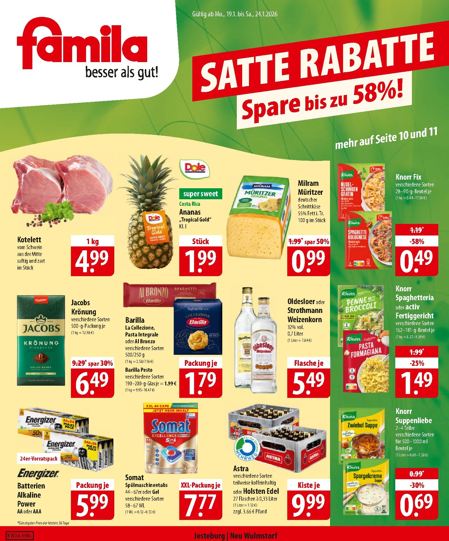 famila-nordost - Famila Nordost-Prospekt gültig vom 19.01. bis 24.01. - page: 1