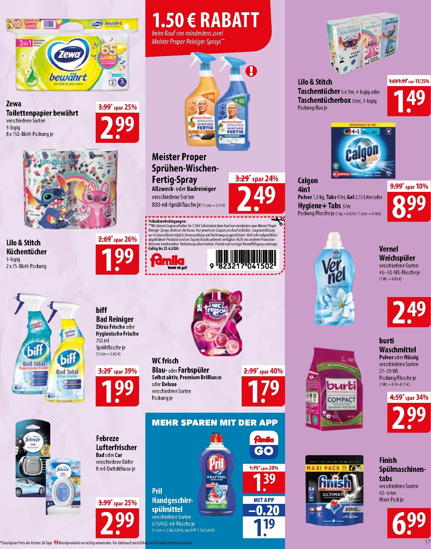 famila-nordost - Famila Nordost Prospekt nächste Woche – von Montag 20.04.2026 bis Samstag 25.04.2026 - page: 17