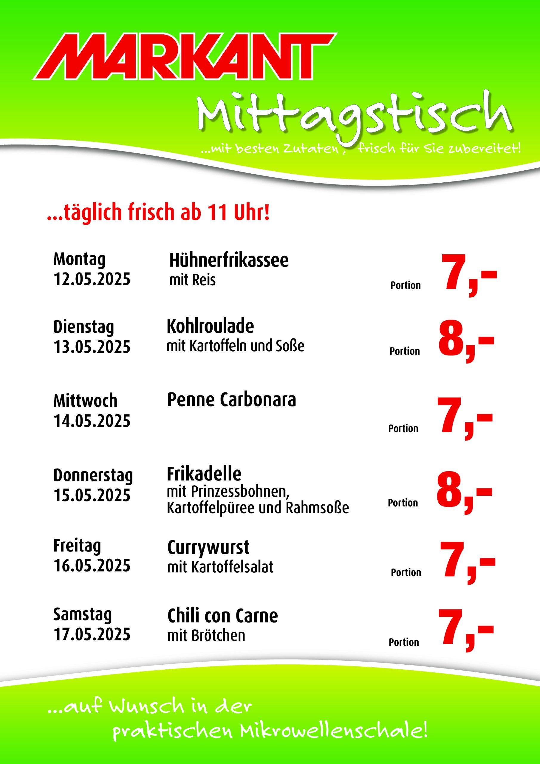 markant-freu-dich-drauf - Markant Freu Dich Drauf - Mittagstisch-Prospekt gültig von 12.05. bis 17.05.
