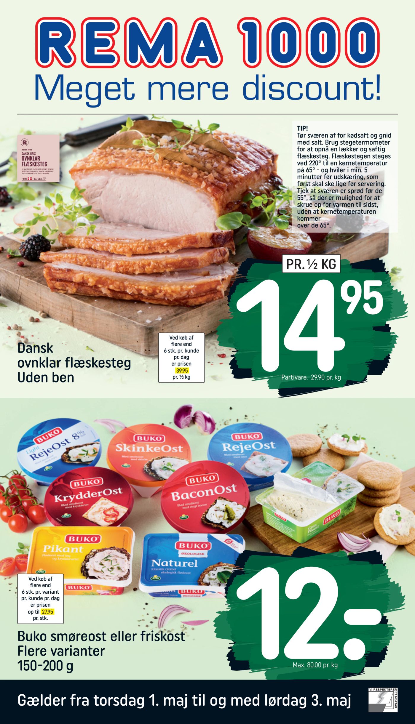rema-1000 - Rema 1000 - Indstik tilbudsavis gyldig fra 01.05. - 03.05. - page: 1