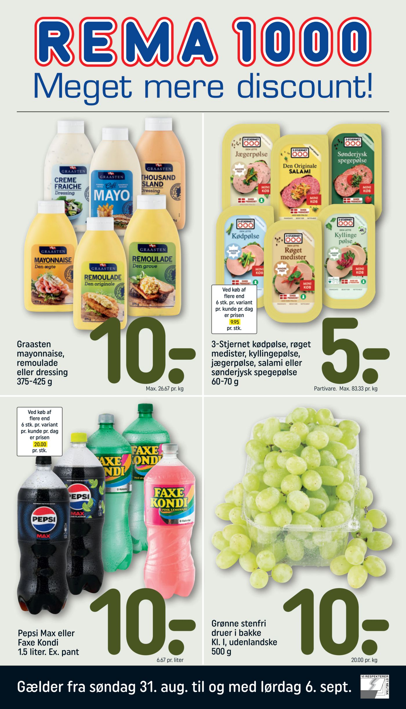 rema-1000 - Rema 1000 tilbudsavis gyldig fra 31.08. til 06.09. - page: 1