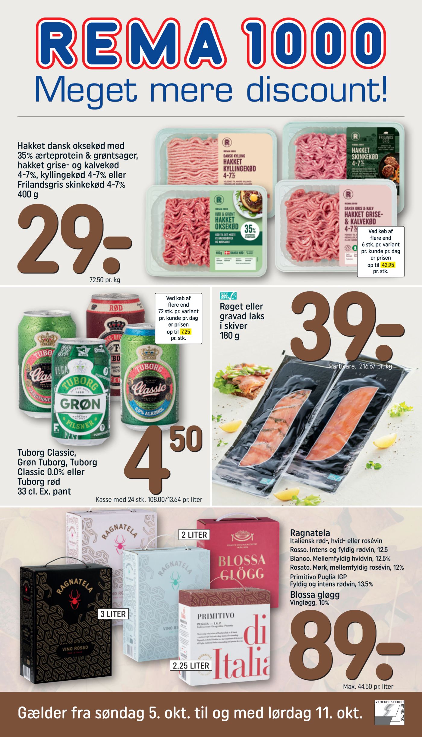 rema-1000 - Rema 1000 tilbudsavis gyldig fra 05.10. til 11.10. - page: 1