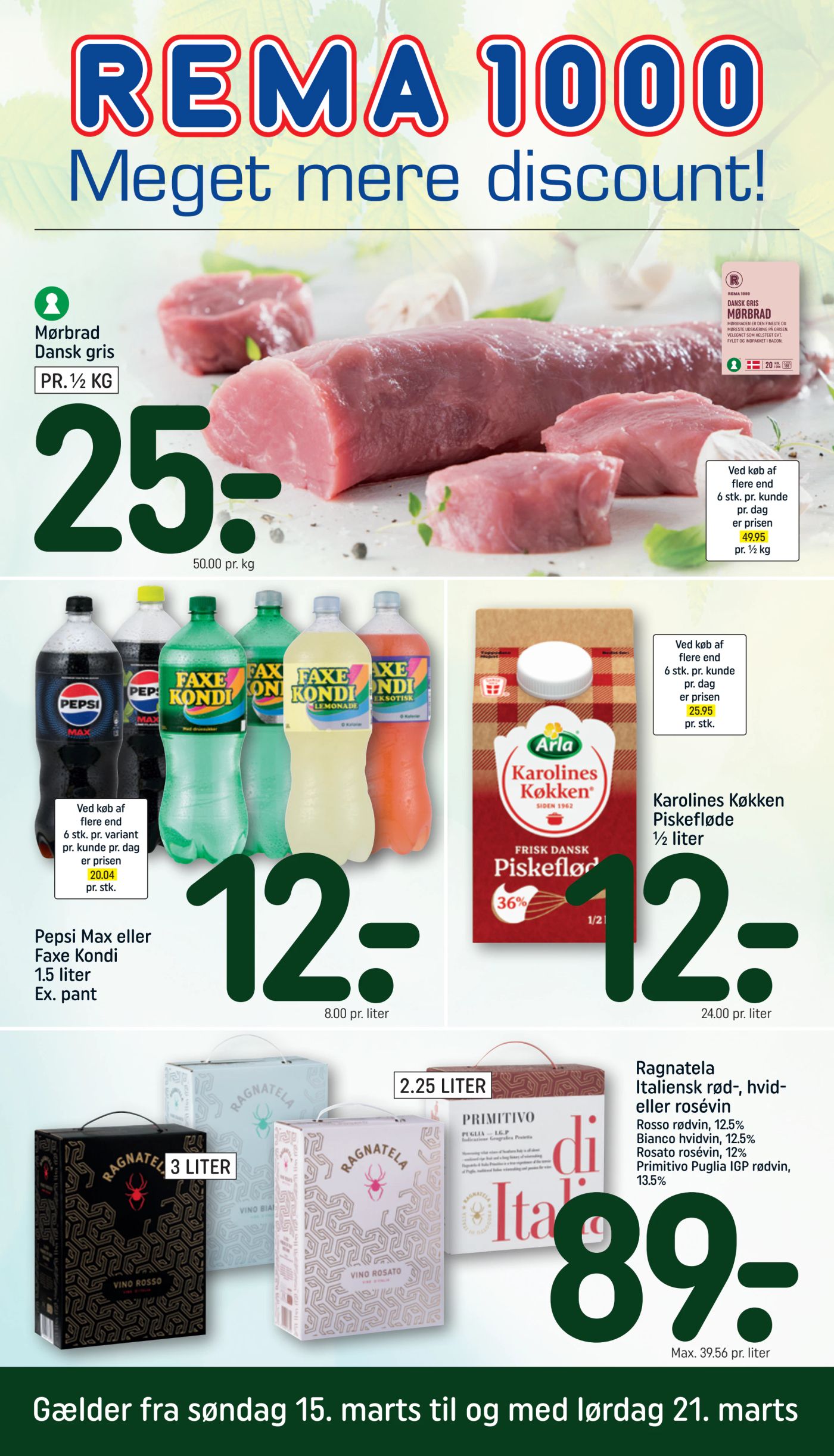 rema-1000 - Rema 1000 tilbudsavis gyldig fra 15.03.2026 til 21.03.2026 - page: 1