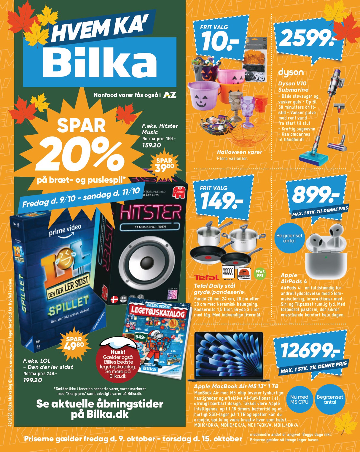 bilka - Bilka - Nonfood tilbudsavis for næste uge fra fredag, 09.10.2026 til torsdag, 15.10.2026 - page: 1