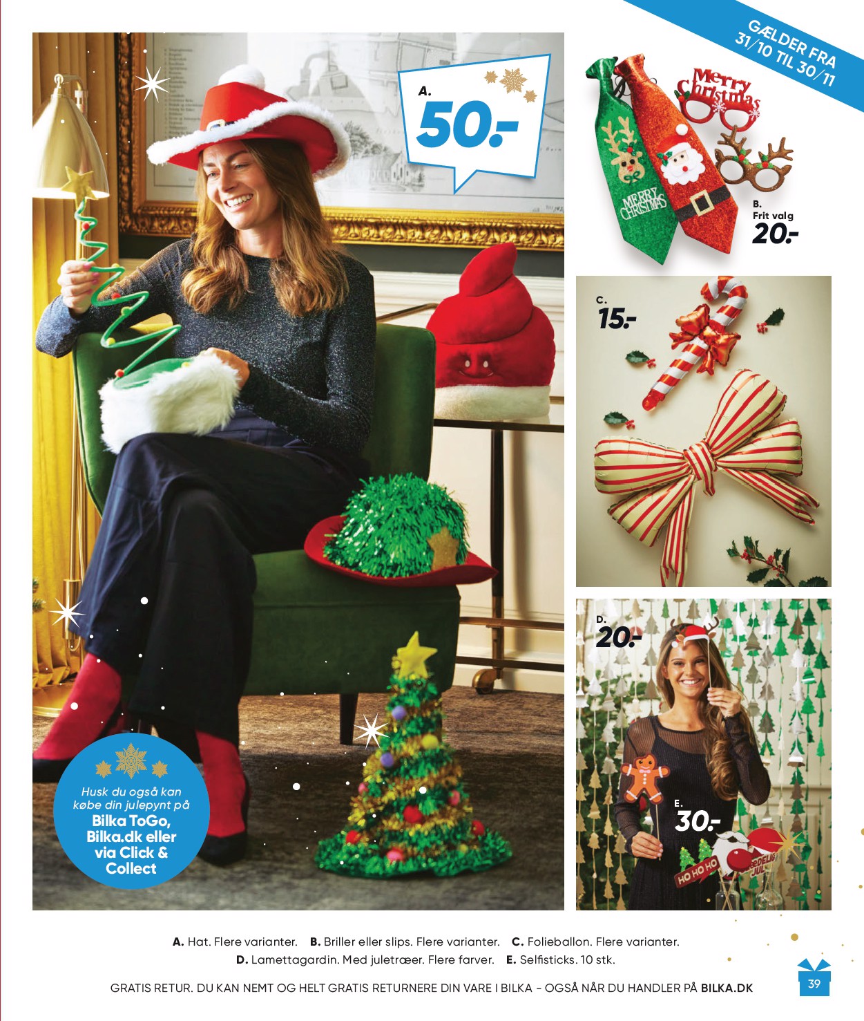 bilka - Bilka - Julen tilbudsavis gyldig fra 31.10. til 30.11. - page: 39