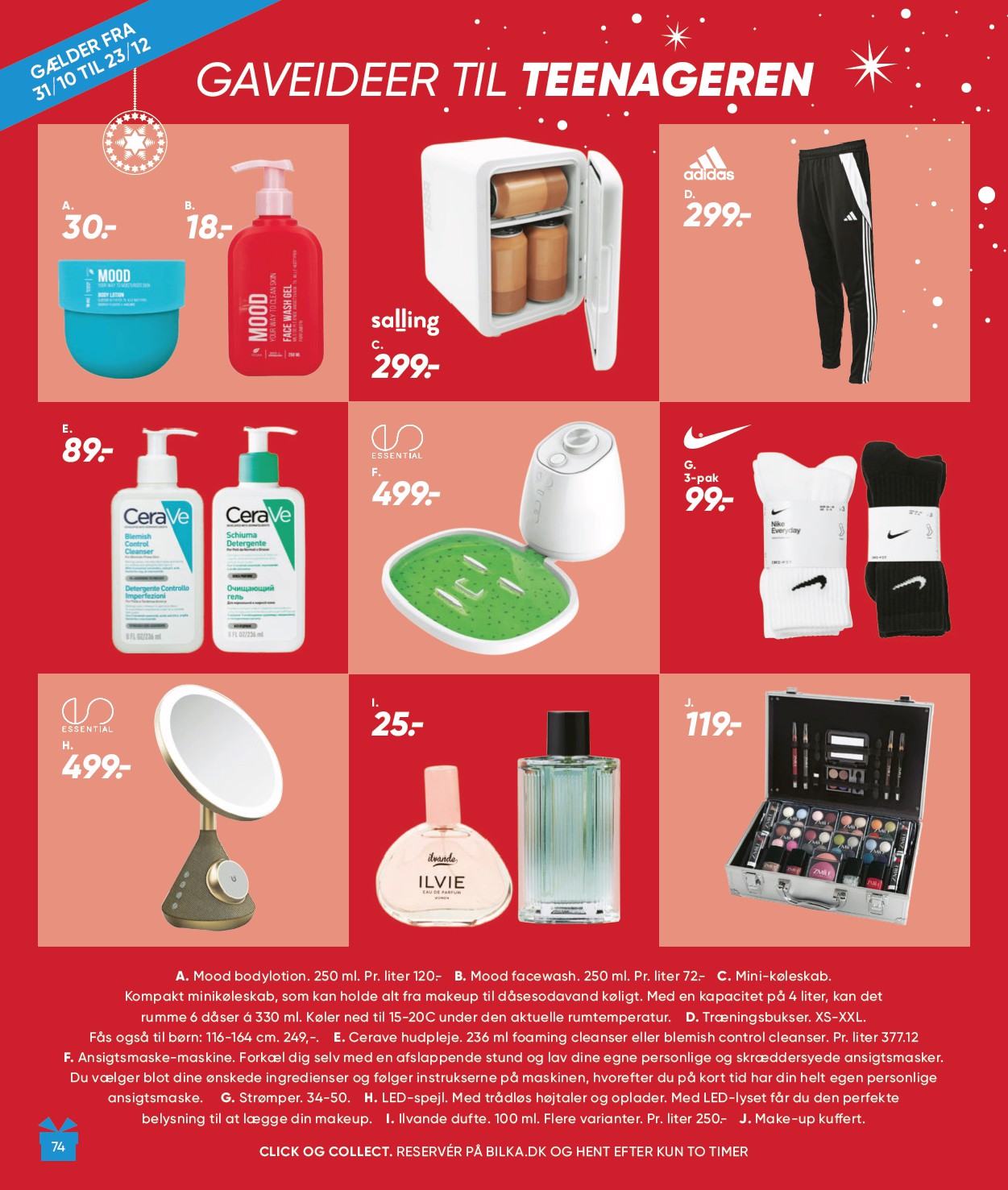 bilka - Bilka - Julen tilbudsavis gyldig fra 31.10. til 30.11. - page: 74