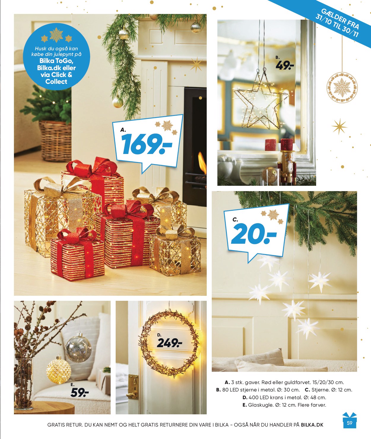 bilka - Bilka - Julen tilbudsavis gyldig fra 31.10. til 30.11. - page: 59