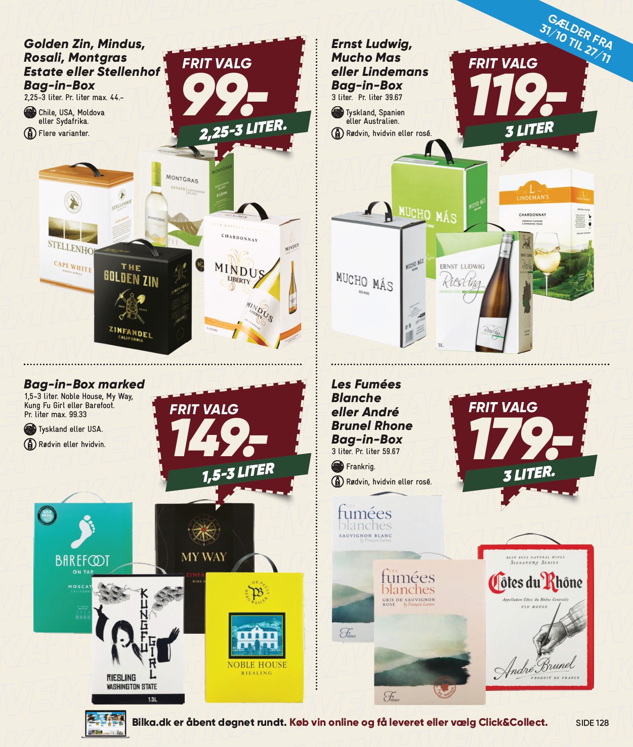bilka - Bilka - Julen tilbudsavis gyldig fra 31.10. til 30.11. - page: 128