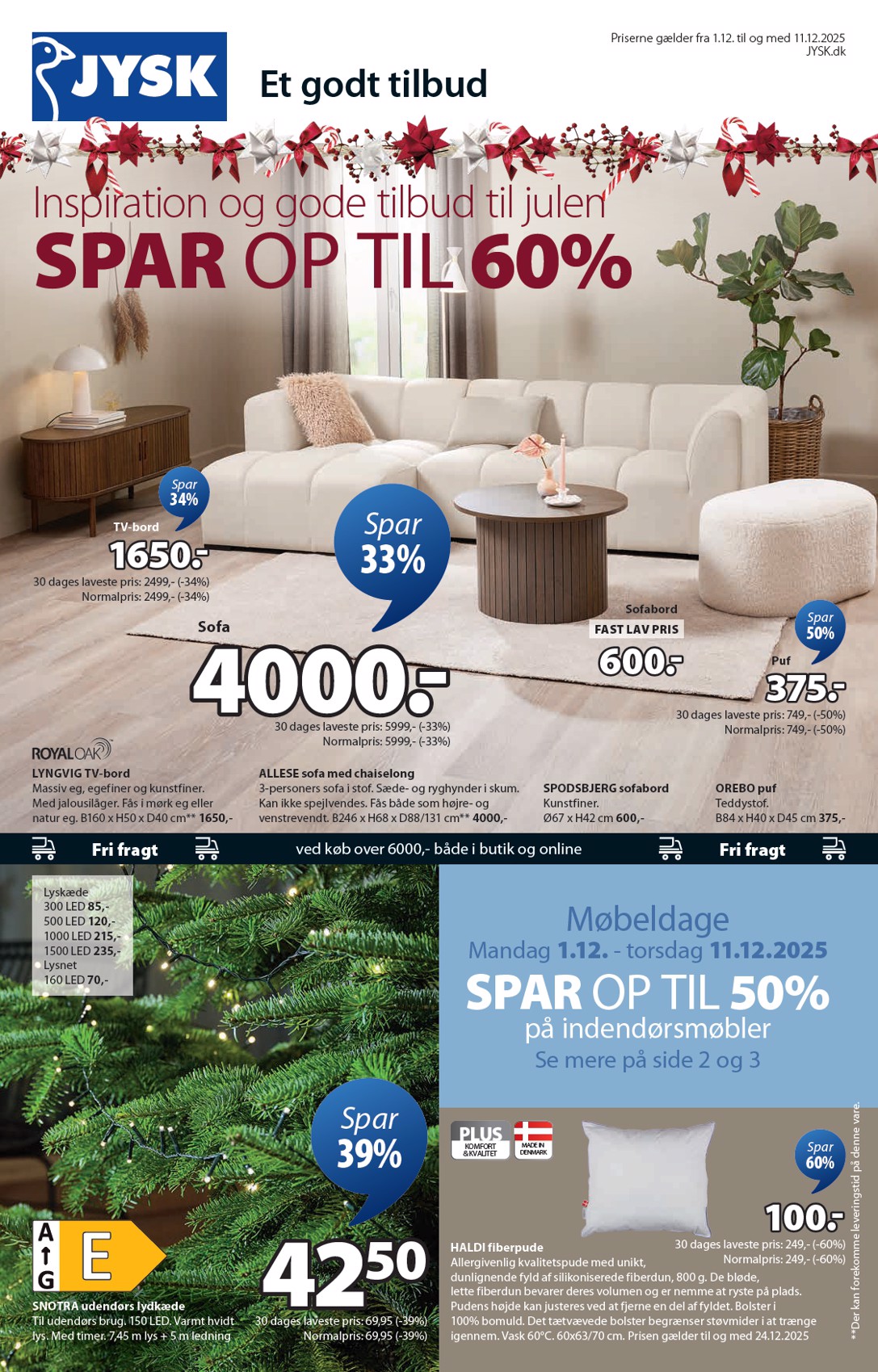jysk - JYSK tilbudsavis gyldig fra 01.12. til 11.12. - page: 1