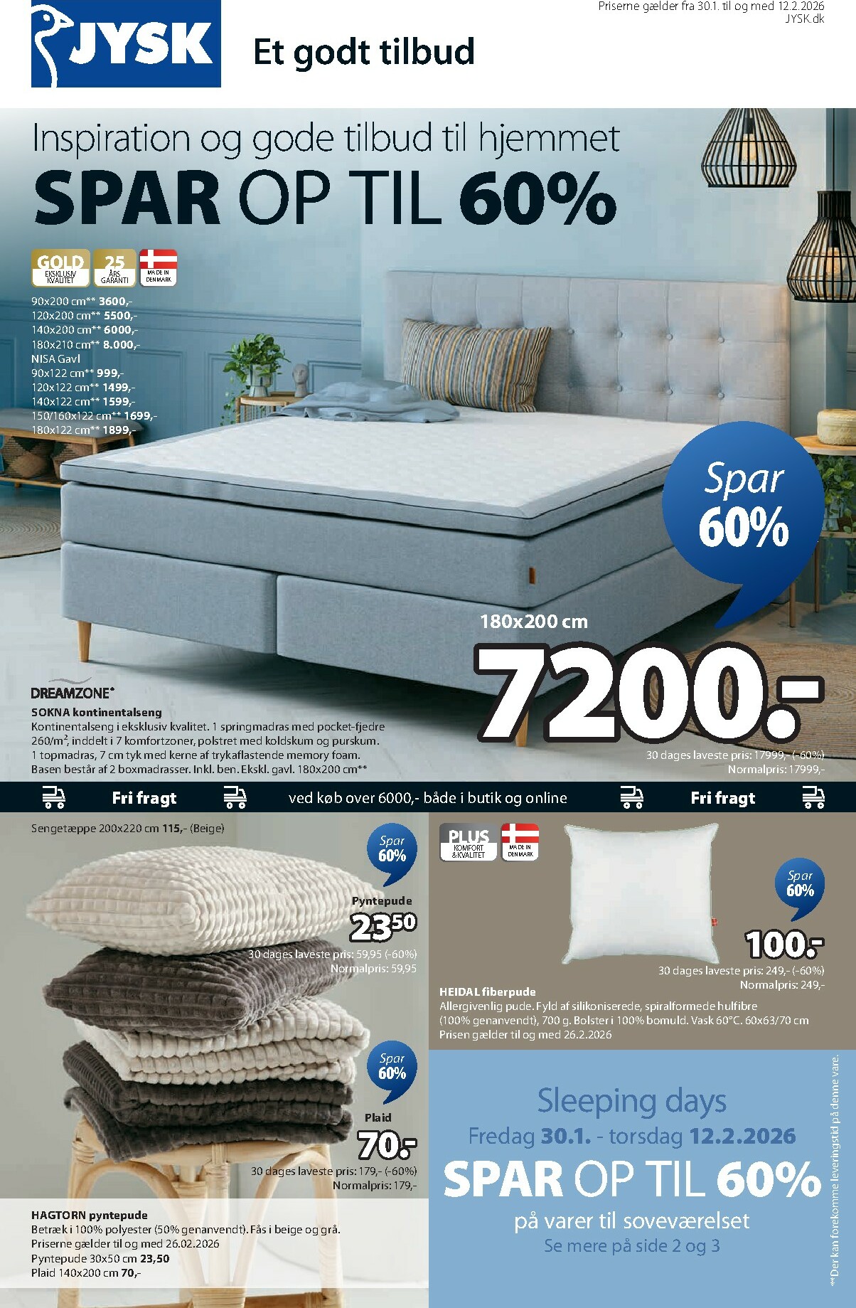 jysk - JYSK tilbudsavis gyldig fra 30.01.2026 til 12.02.2026 - page: 1