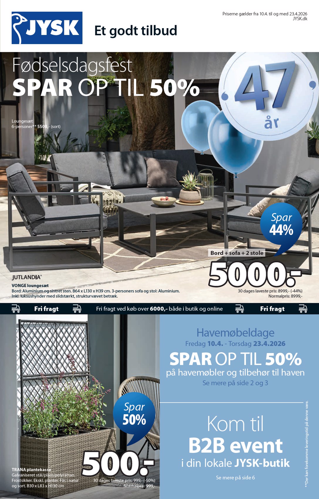 jysk - Aktuel JYSK katalog gyldig fra fredag 10.04.2026 til torsdag 23.04.2026 - page: 1