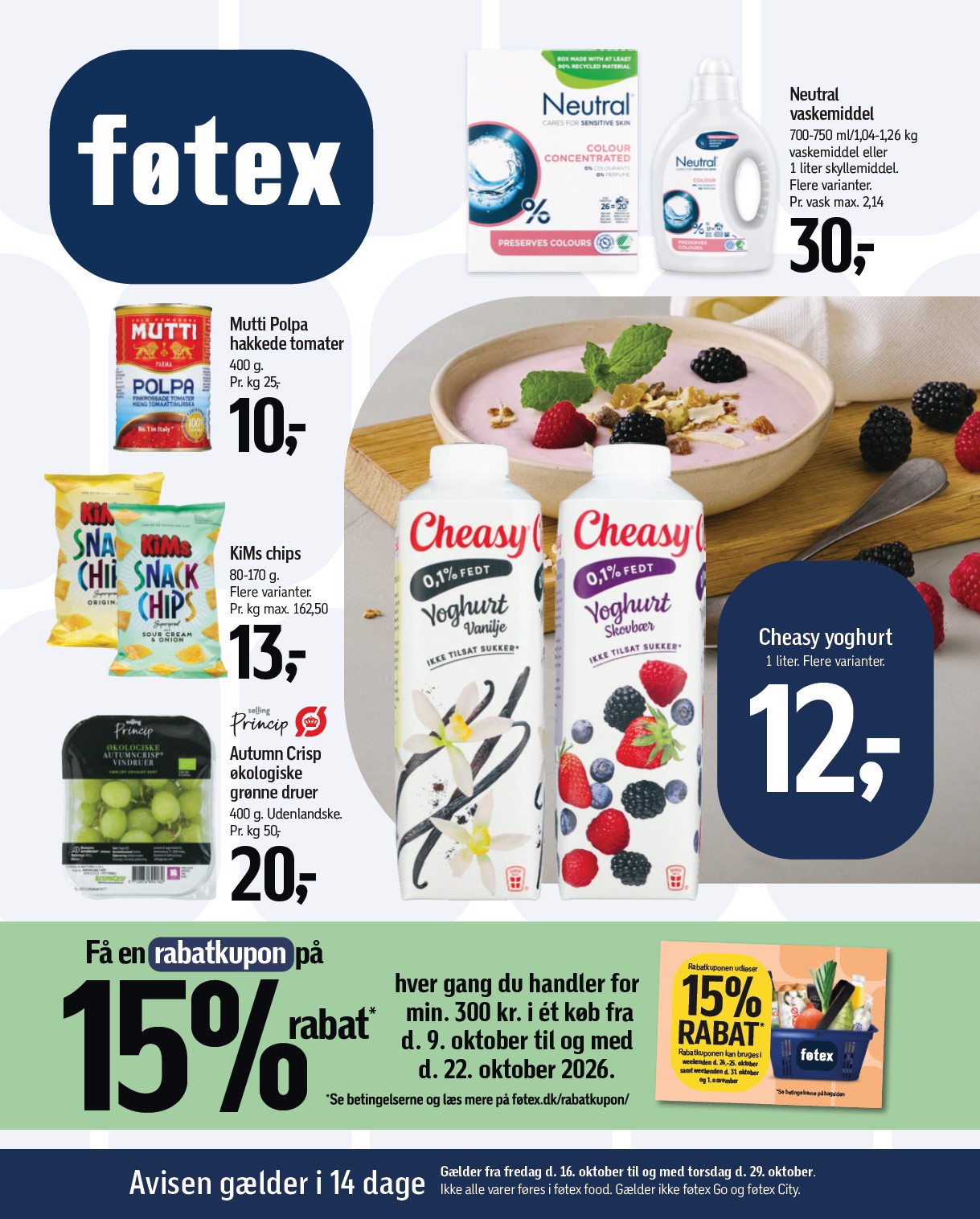 fotex - Føtex tilbudsavis for næste uge fra fredag, 16.10.2026 til torsdag, 29.10.2026