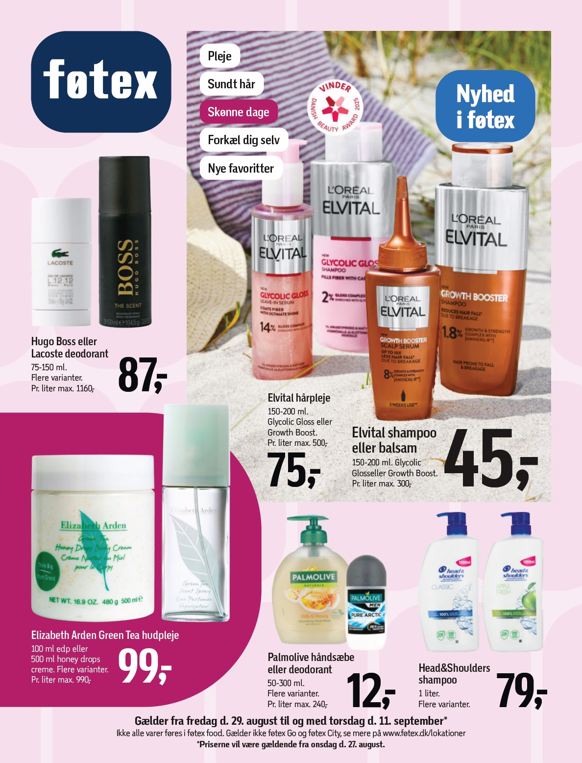 fotex - Føtex - Skønne dage katalog tilbudsavis gyldig fra 29.08. til 11.09. - page: 1