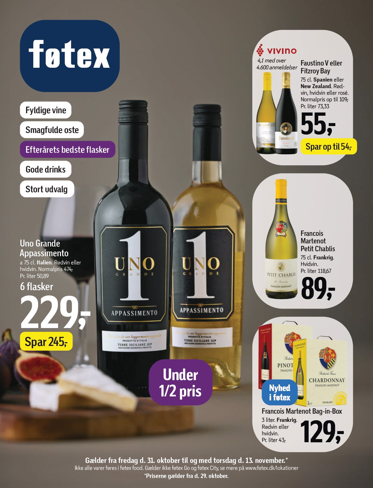 fotex - Føtex - Efterårets bedste flasker tilbudsavis gyldig fra 31.10. til 13.11.