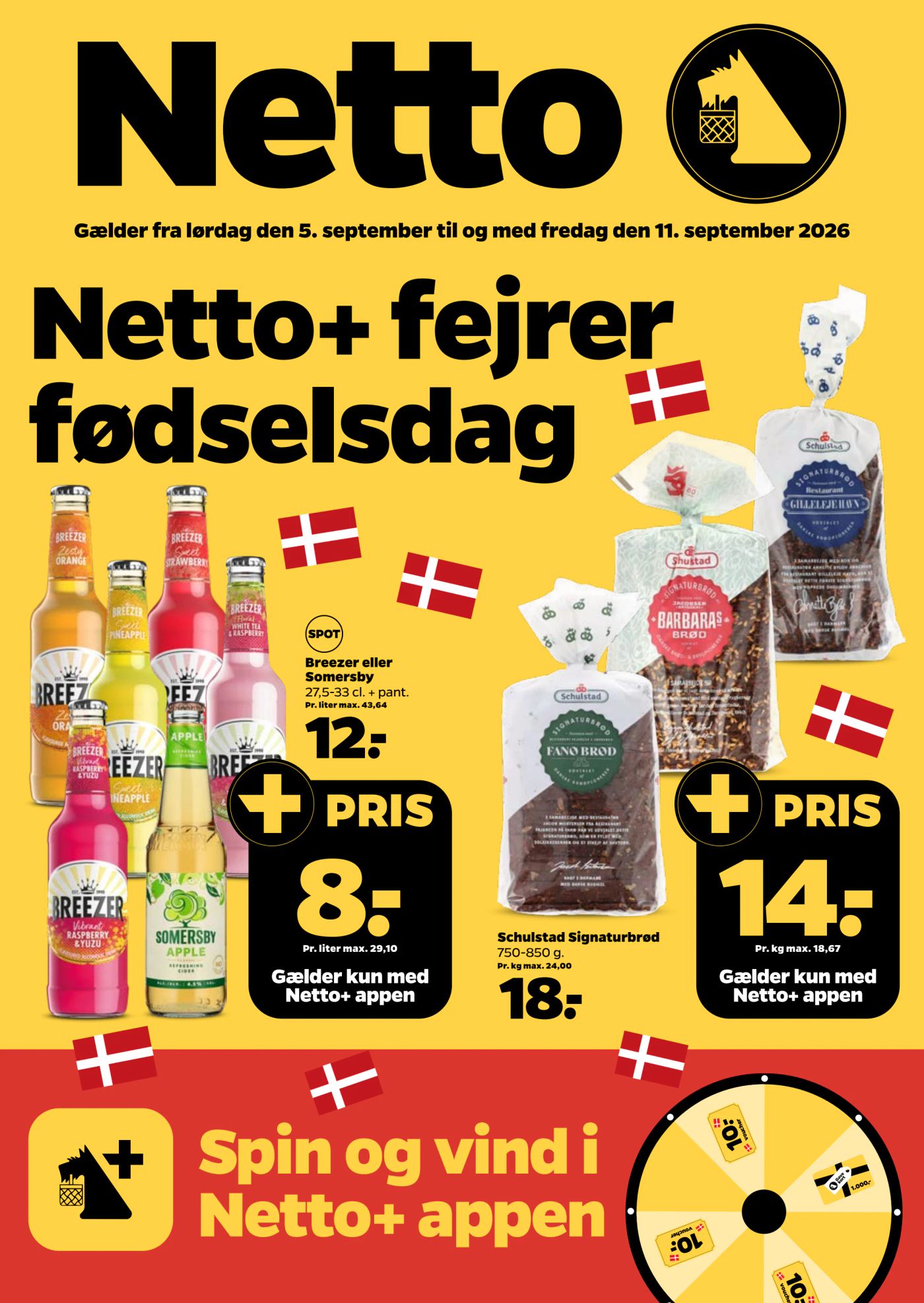netto - Aktuel Netto - Fødselsdag tilbudsavis fra lørdag, 05.09.2026 til fredag, 11.09.2026