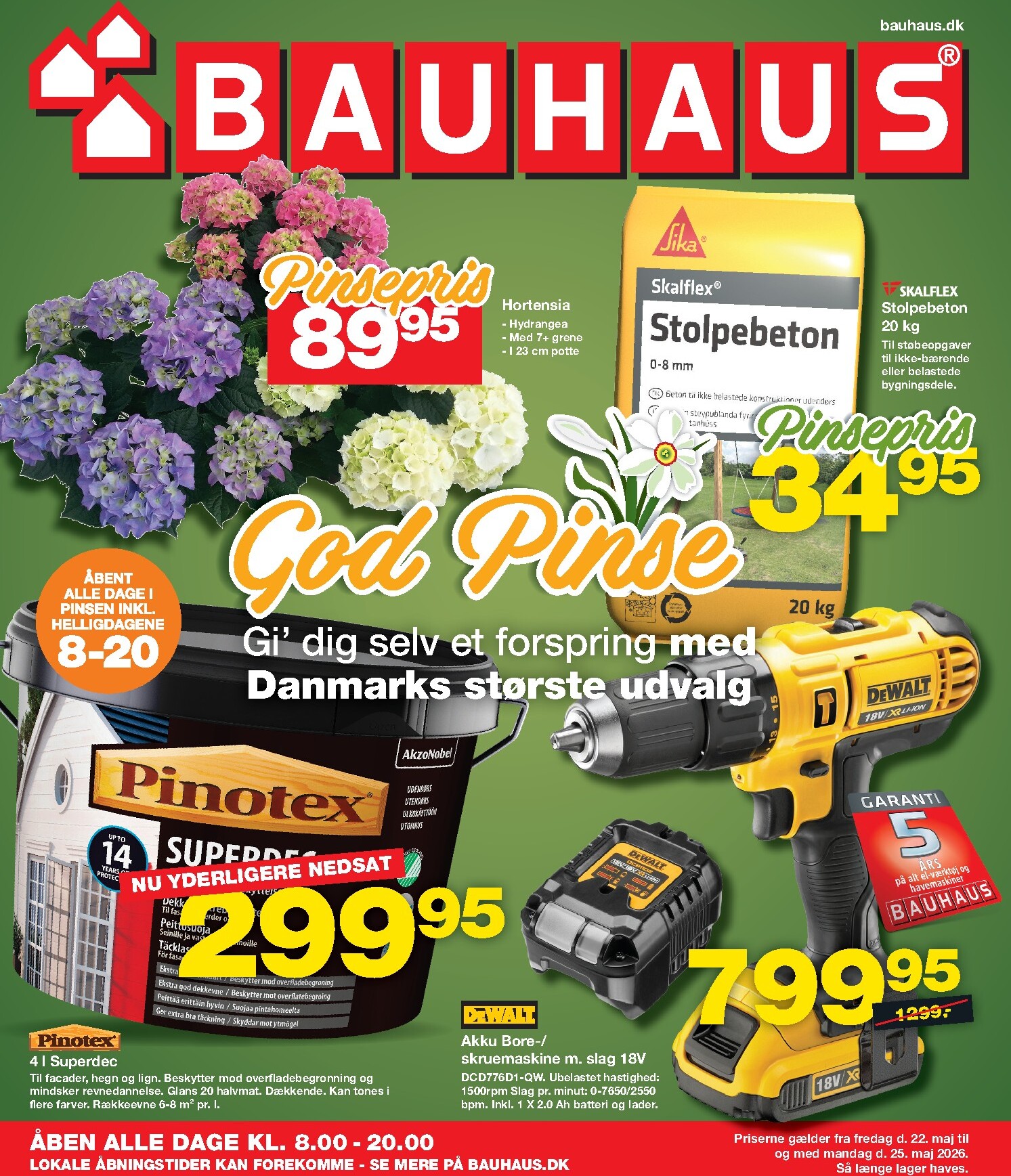 bauhaus - Aktuel BAUHAUS tilbudsavis fra fredag, 22.05.2026 til mandag, 25.05.2026 - page: 1