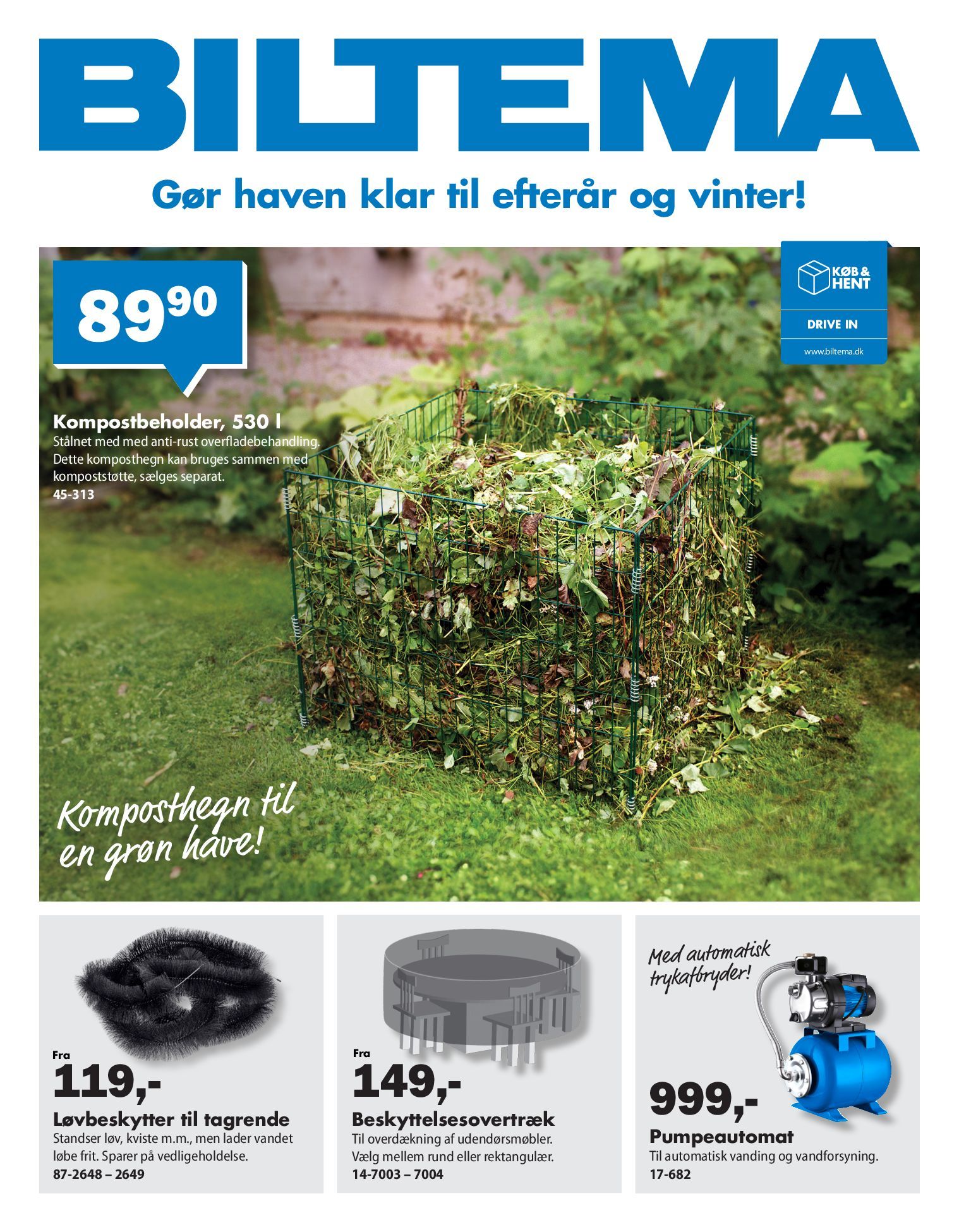 biltema - Biltema - Gør haven klar til efterår og vinter tilbudsavis gyldig fra 16.09. til 29.09.