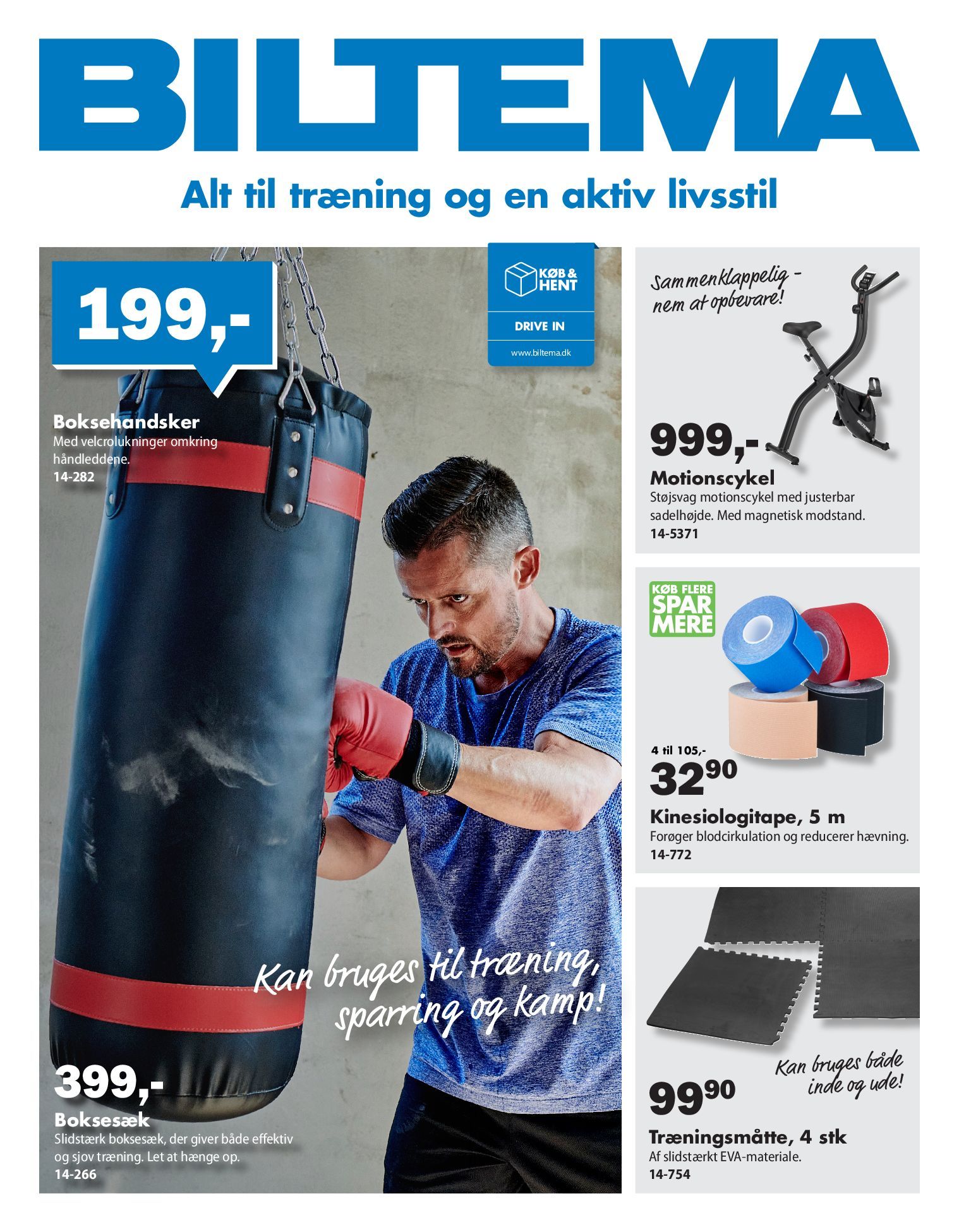 biltema - Biltema - Træning og aktiv livsstil tilbudsavis gyldig fra 06.01. til 19.01.