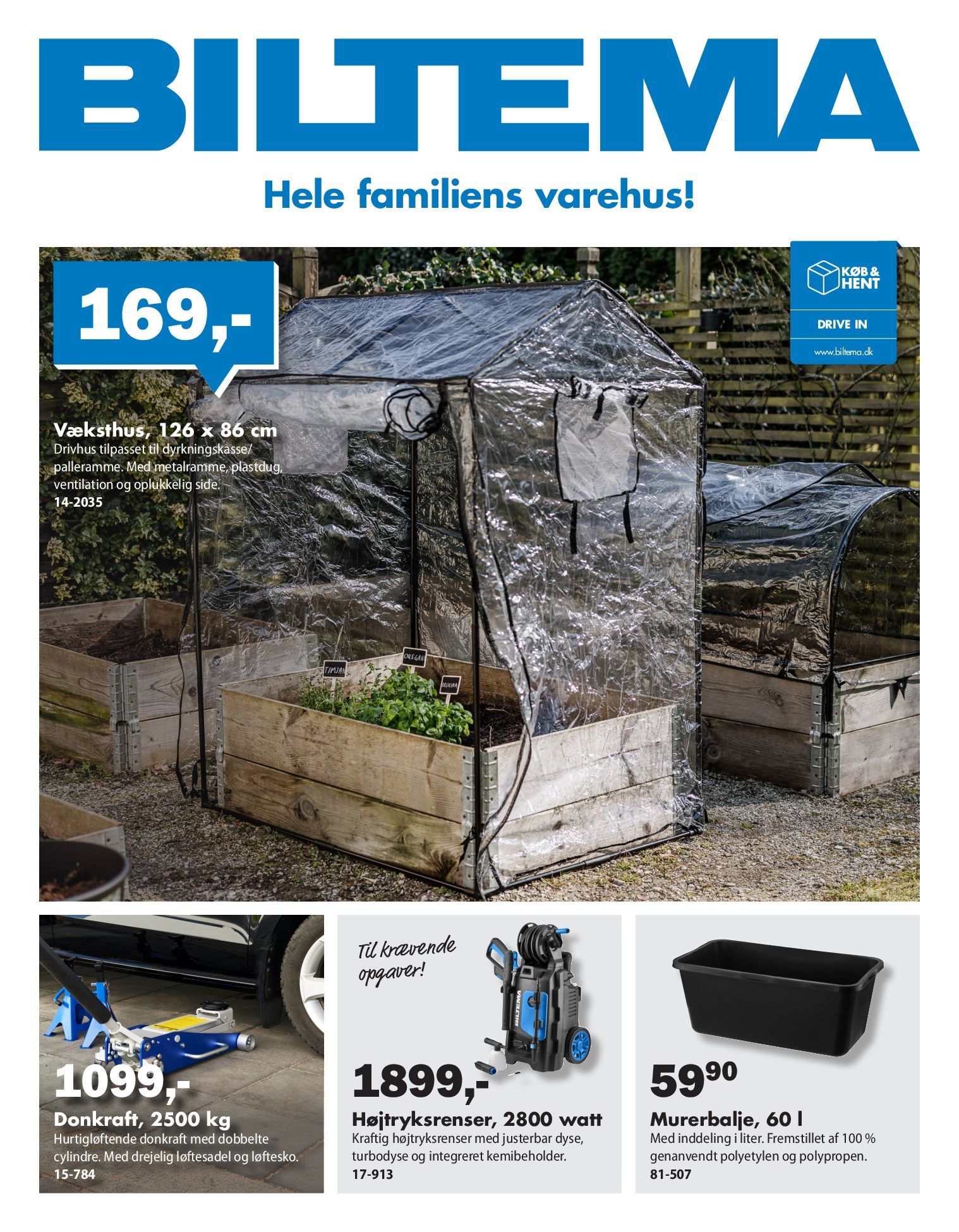 biltema - Biltema - Forårets projekter til stærke priser tilbudsavis gyldig fra 03.03.2026 til 16.03.2026 - page: 1