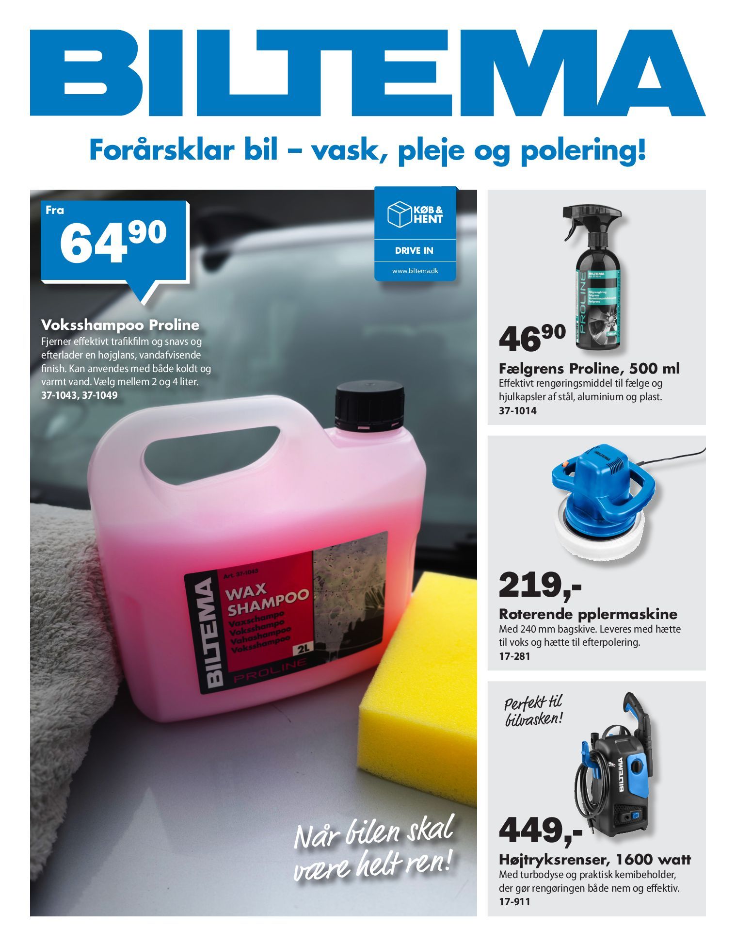 biltema - Biltema - Forårsklar bil - vask, polering og hjulskift! tilbudsavis gyldig fra 17.03.2026 til 30.03.2026