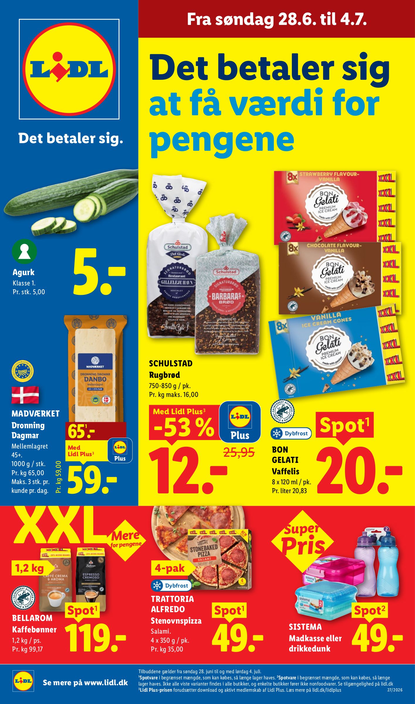 lidl - Lidl - Fra søndag 28.6. til 4.7. tilbudsavis for næste uge fra søndag, 28.06.2026 til lørdag, 04.07.2026 - page: 1
