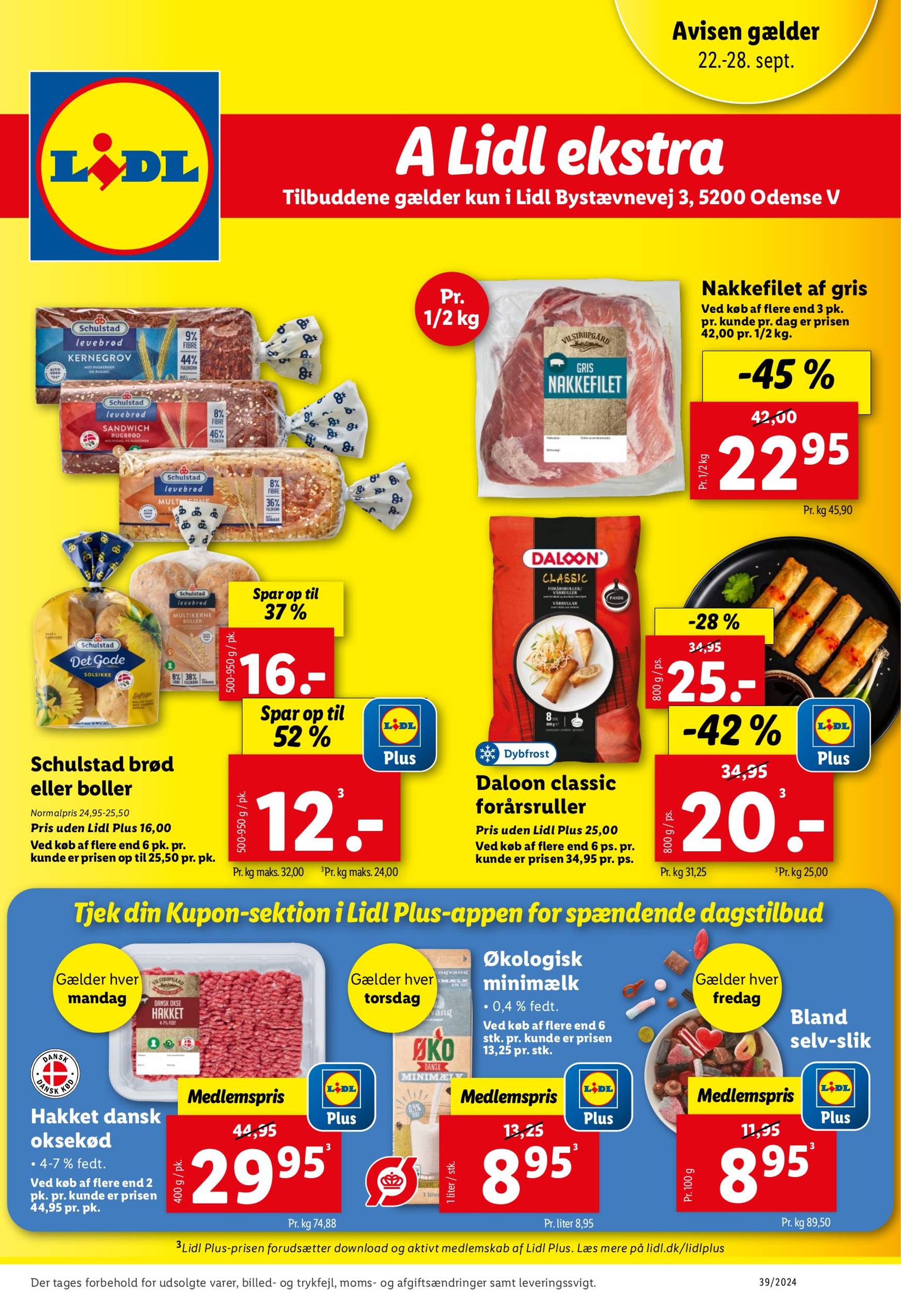 lidl - Nyeste Lidl - Odense V-tilbudsavis gyldig fra 22.09. - 28.09. - page: 1