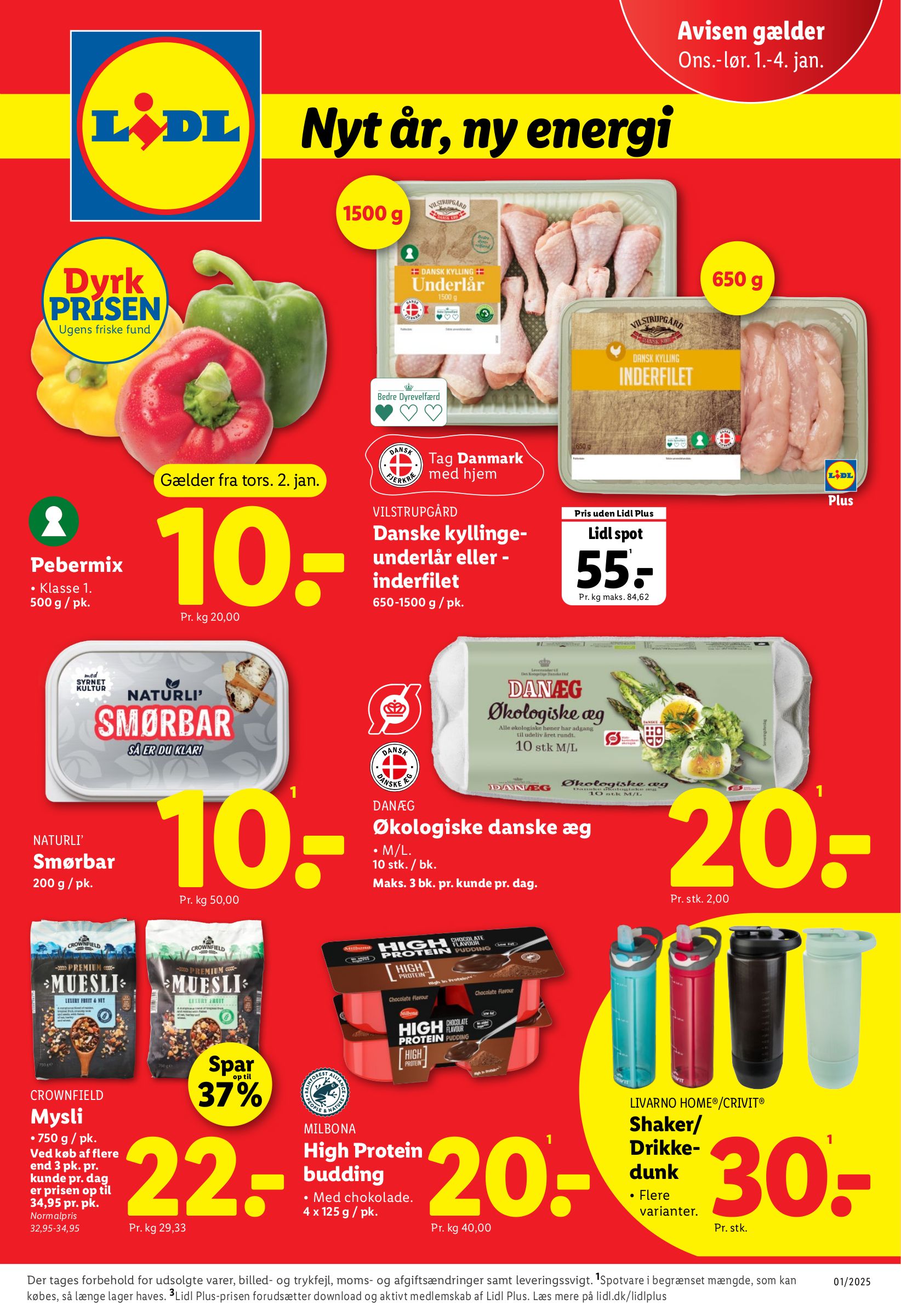 lidl - Lidl tilbudsavis gyldig fra 01.01. - 04.01. - page: 1