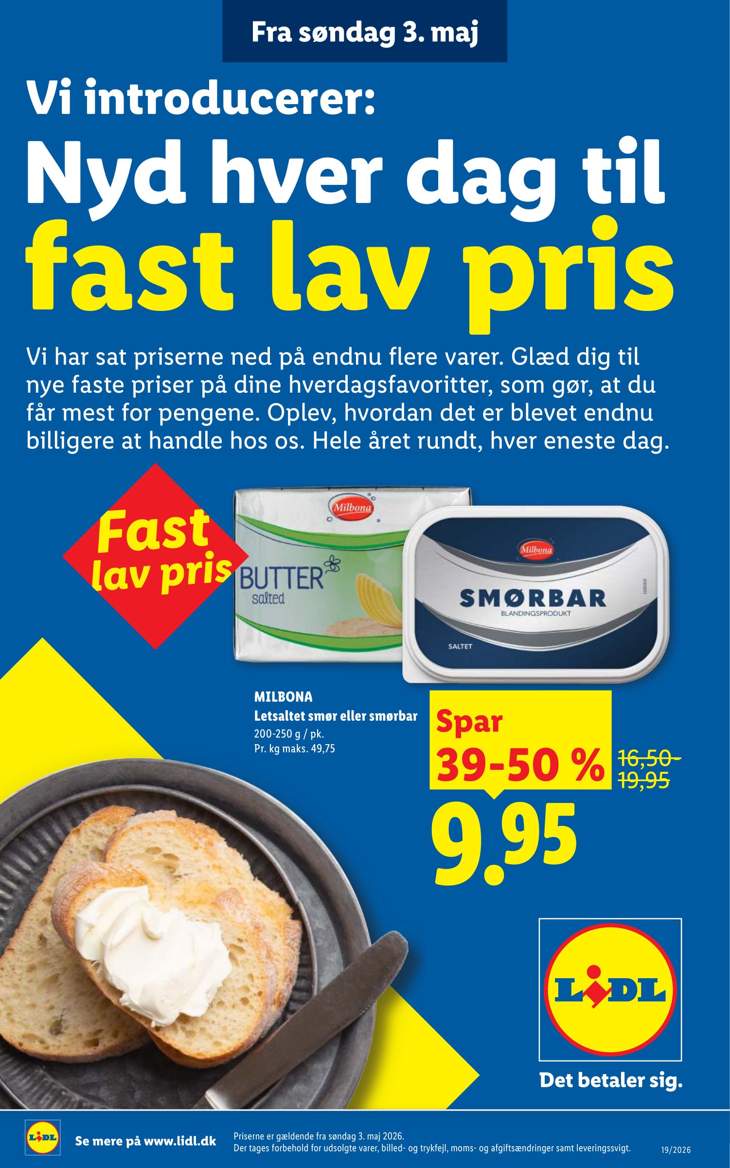 lidl - Lidl - Nyd hver dag til fast lav pris flyer til næste uge fra søndag 03.05.2026 til lørdag 09.05.2026 - page: 1