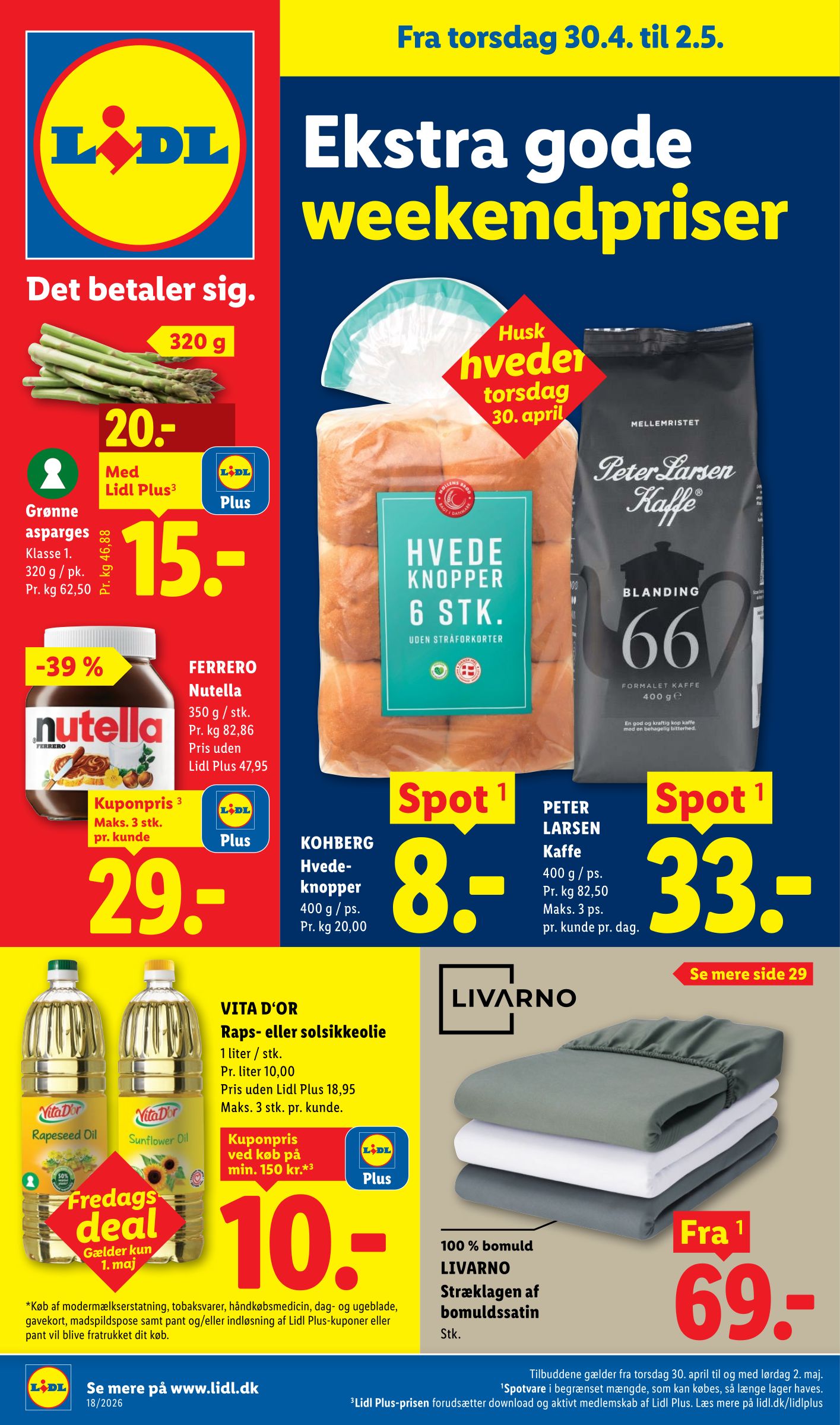 lidl - Aktuel Lidl katalog gyldig fra torsdag 30.04.2026 til lørdag 02.05.2026 - page: 1