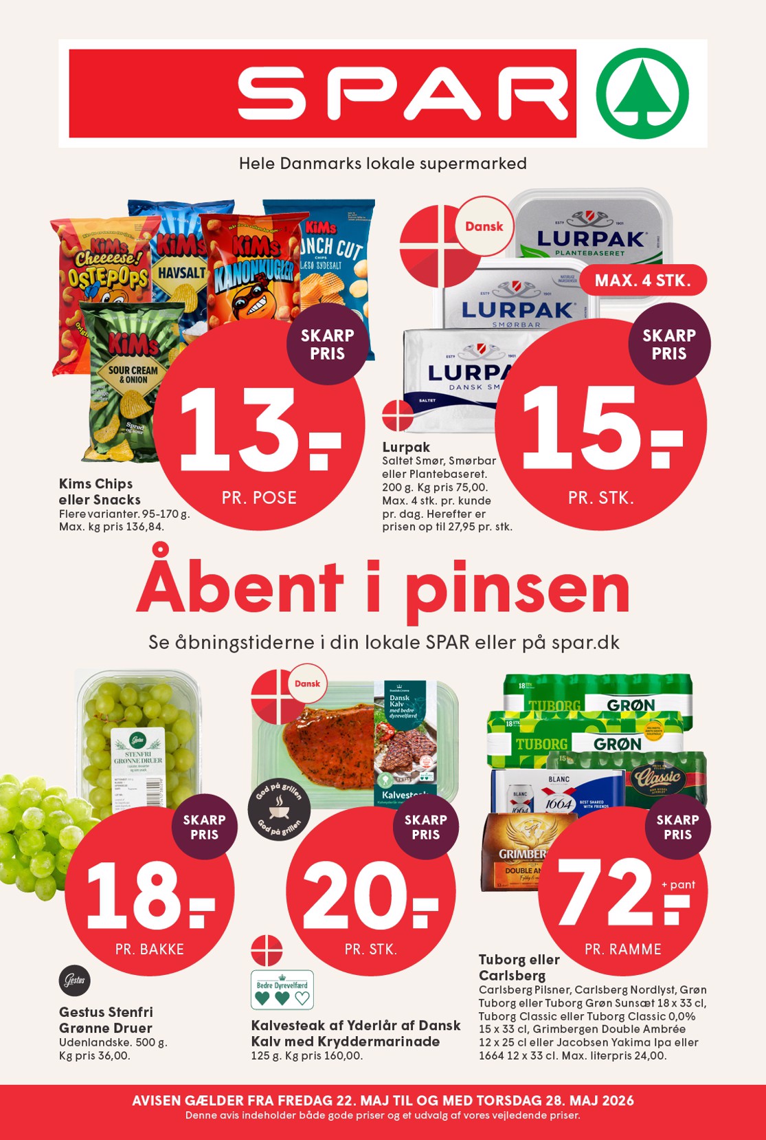 spar - Spar tilbudsavis for næste uge fra fredag, 22.05.2026 til torsdag, 28.05.2026 - page: 1