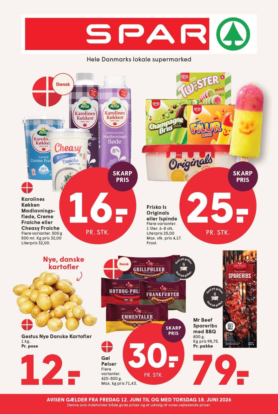 spar - Spar tilbudsavis for næste uge fra fredag, 12.06.2026 til torsdag, 18.06.2026 - page: 1