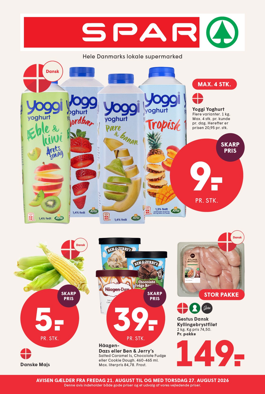 spar - Spar tilbudsavis for næste uge fra fredag, 21.08.2026 til torsdag, 27.08.2026