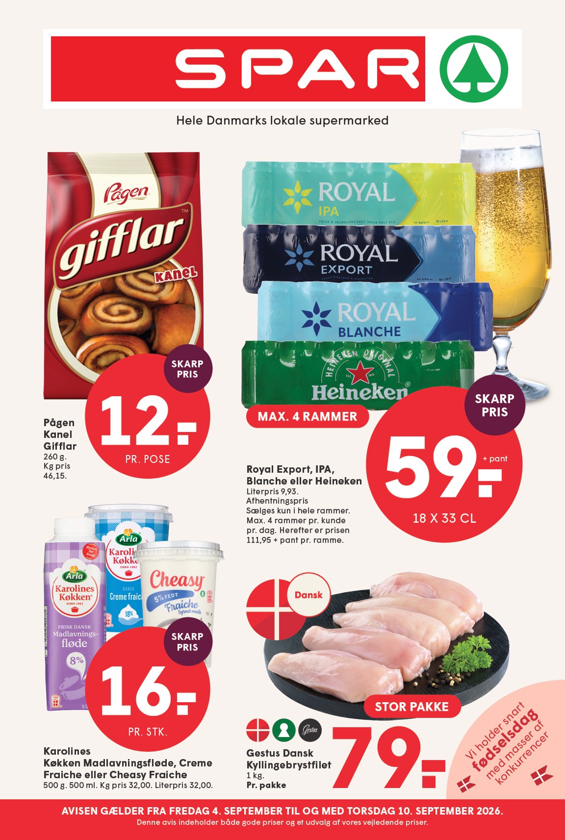spar - Spar tilbudsavis for næste uge fra fredag, 04.09.2026 til torsdag, 10.09.2026 - page: 1