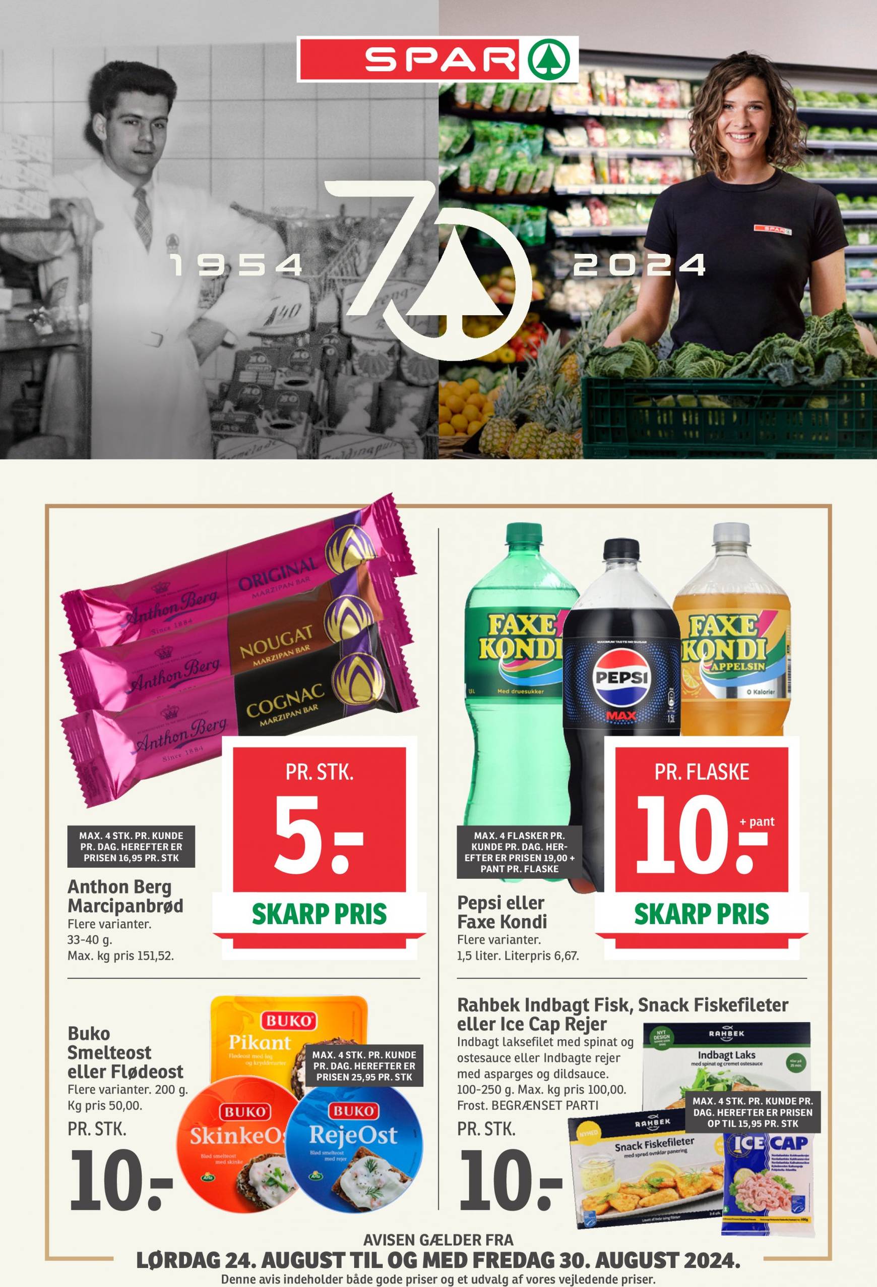 spar - Nyeste Spar-tilbudsavis gyldig fra 24.08. - 30.08. - page: 1