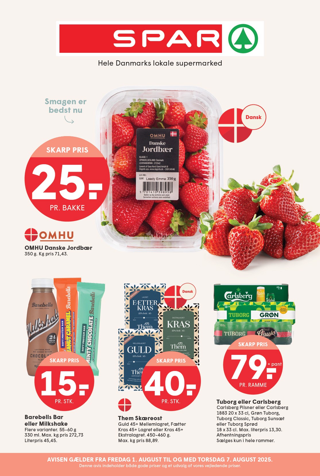 spar - Spar tilbudsavis gyldig fra 01.08. til 07.08. - page: 1