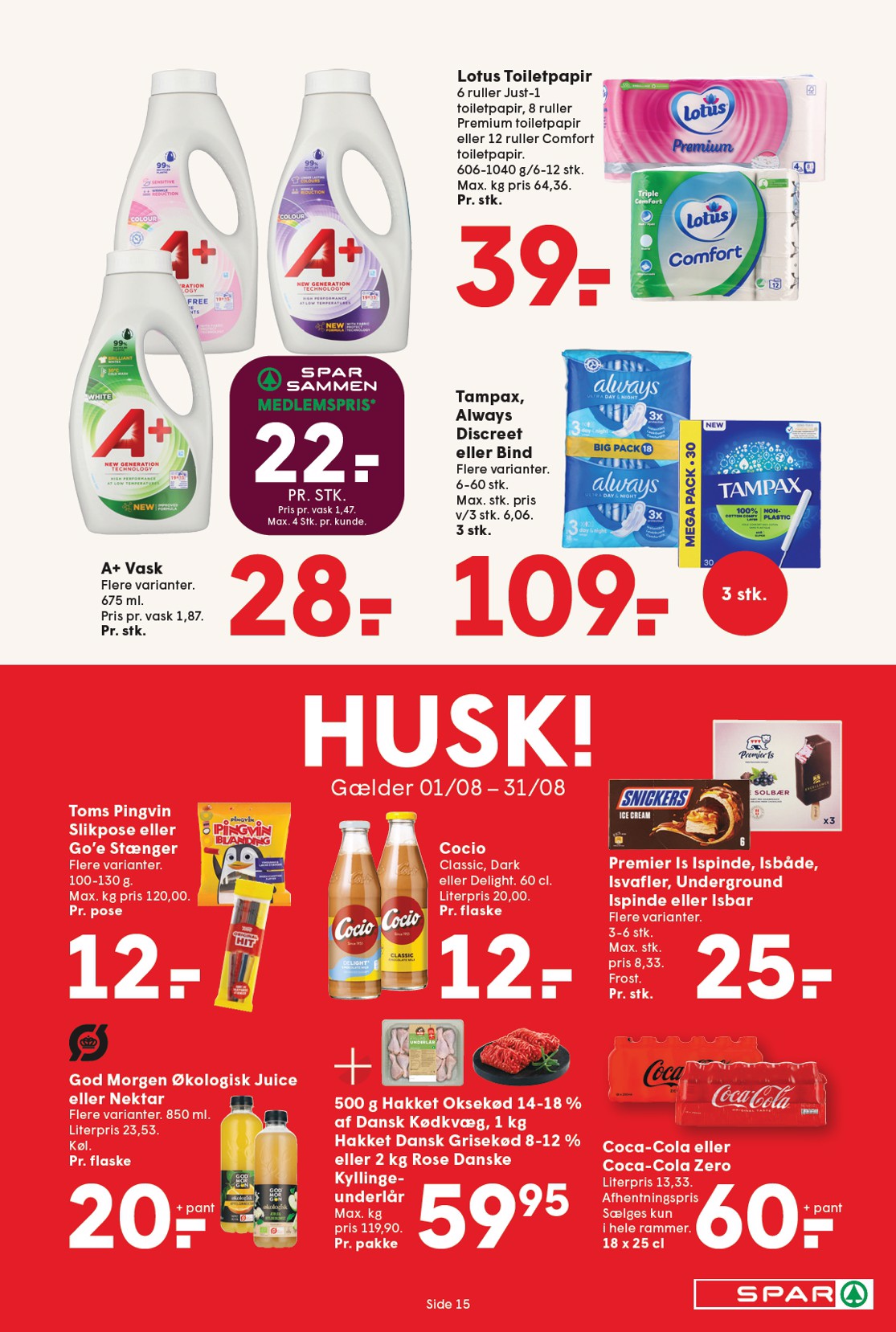 spar - Spar tilbudsavis gyldig fra 15.08. til 21.08. - page: 15