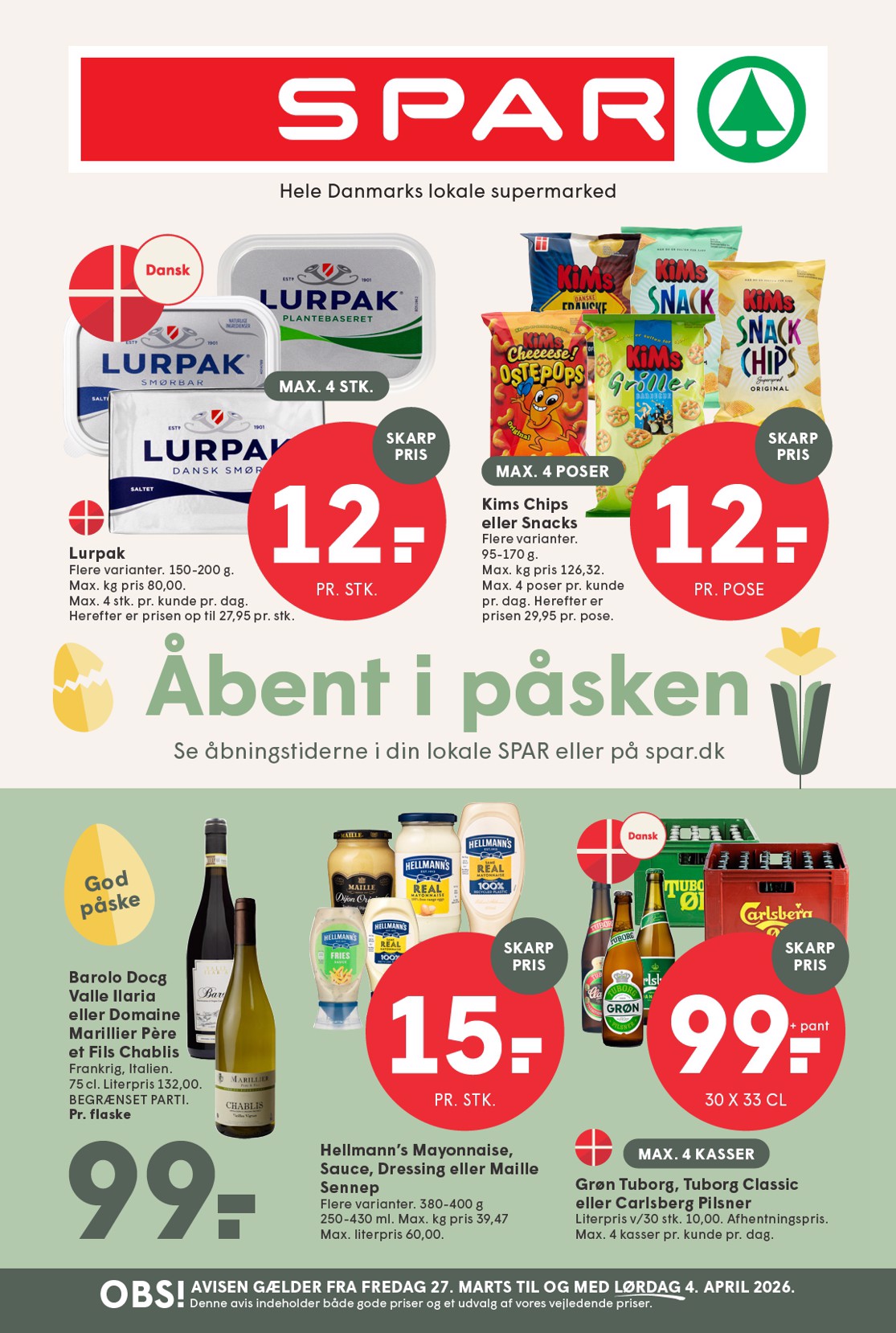spar - Spar tilbudsavis gyldig fra 27.03.2026 til 04.04.2026