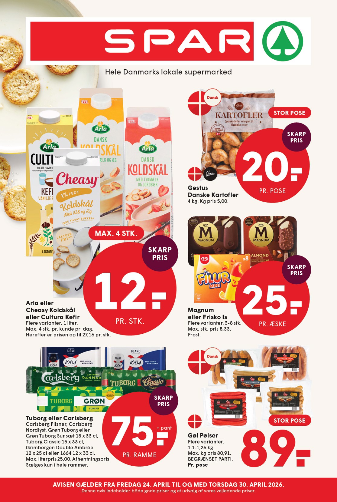 spar - Spar flyer til næste uge fra fredag 24.04.2026 til torsdag 30.04.2026