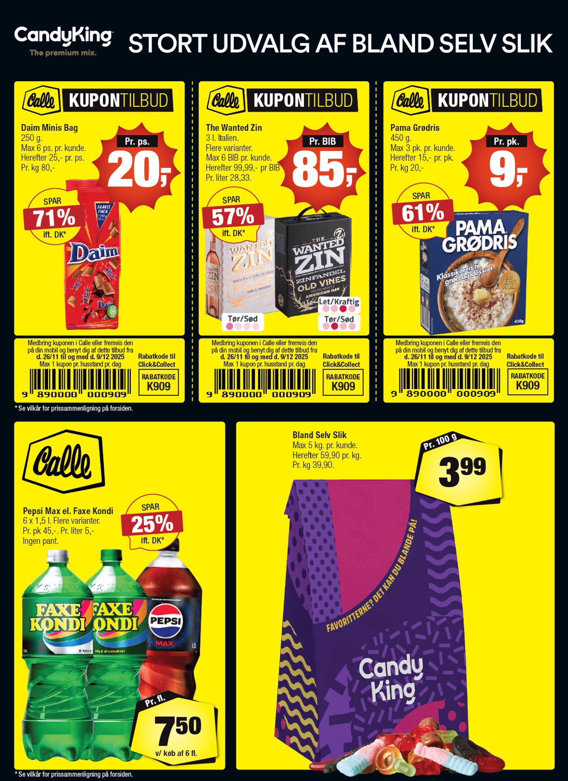 calle - Calle - Danske kupontilbud tilbudsavis gyldig fra 26.11. til 09.12. - page: 1