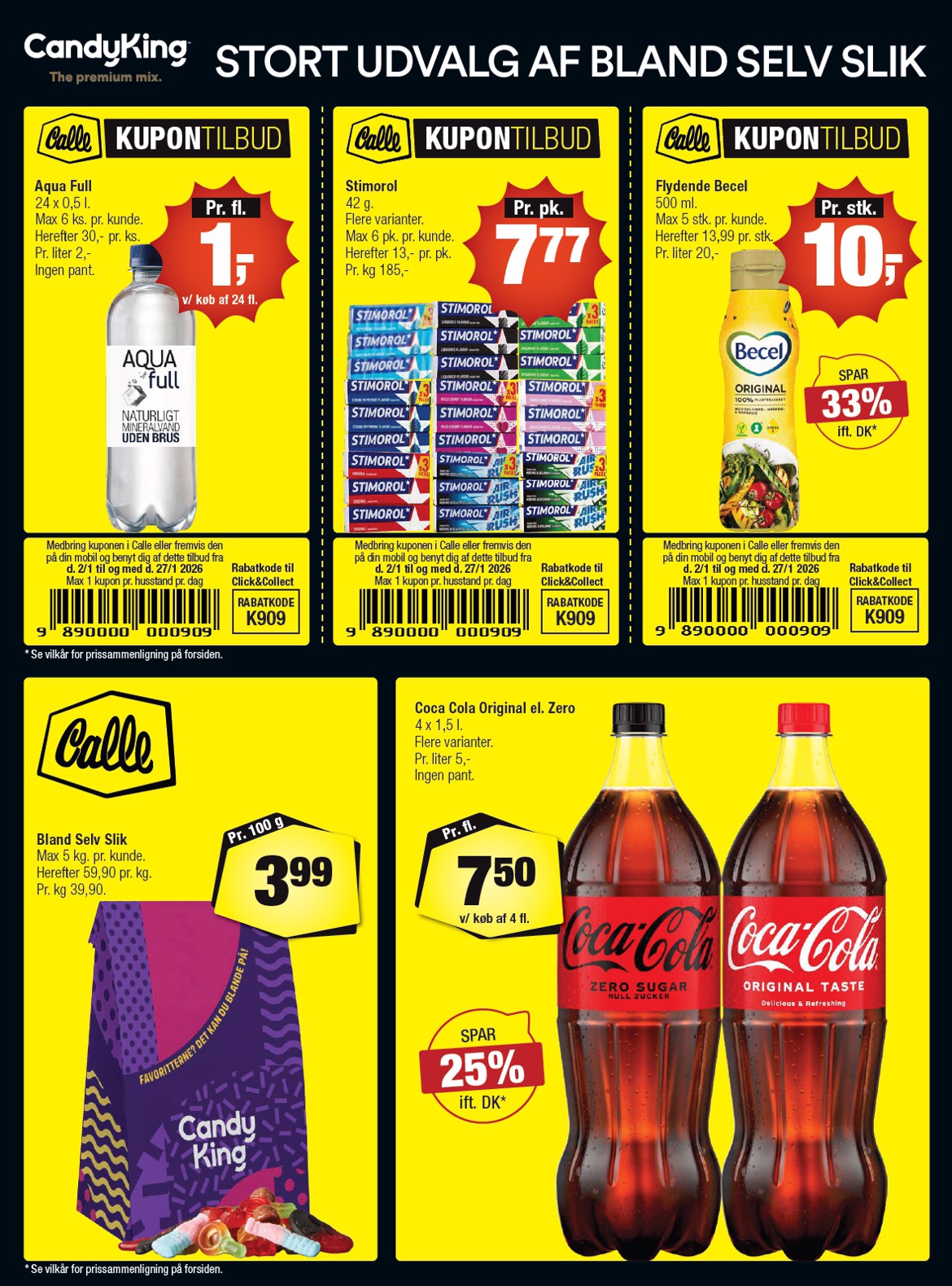 calle - Calle - Danske kupontilbud tilbudsavis gyldig fra 02.01. til 27.01.