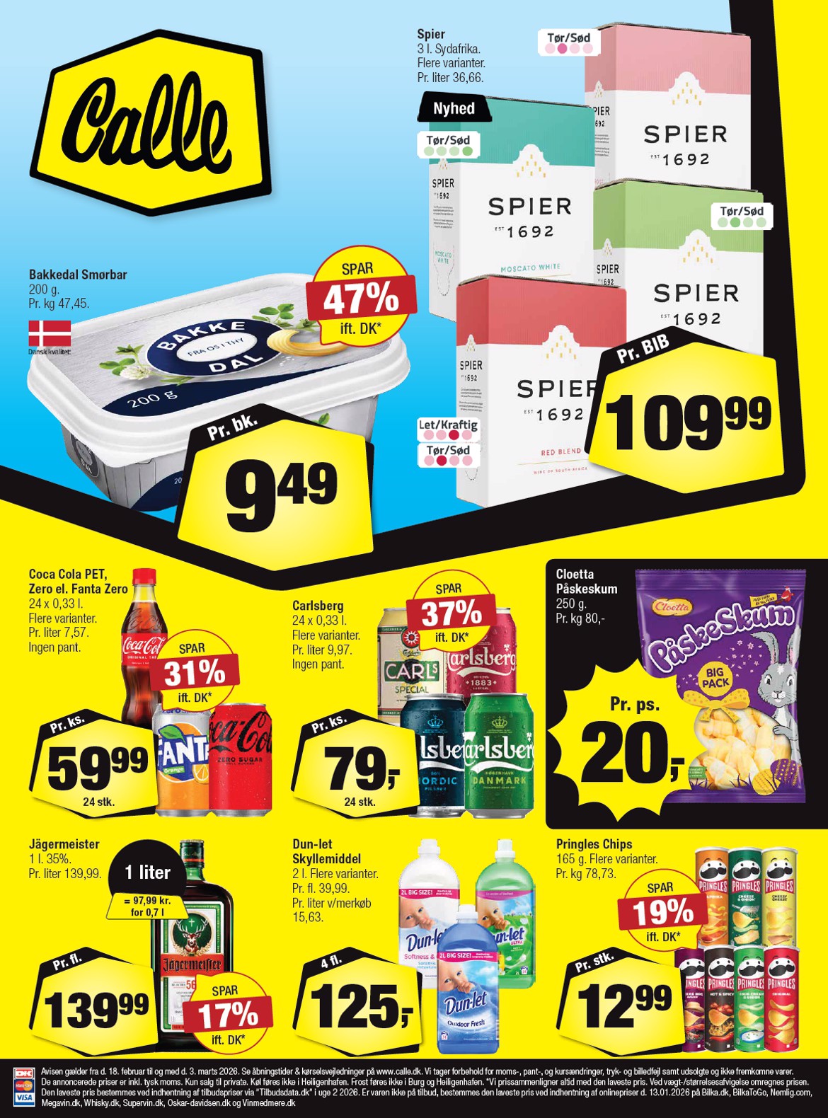 calle - Calle tilbudsavis gyldig fra 18.02.2026 til 03.03.2026 - page: 1