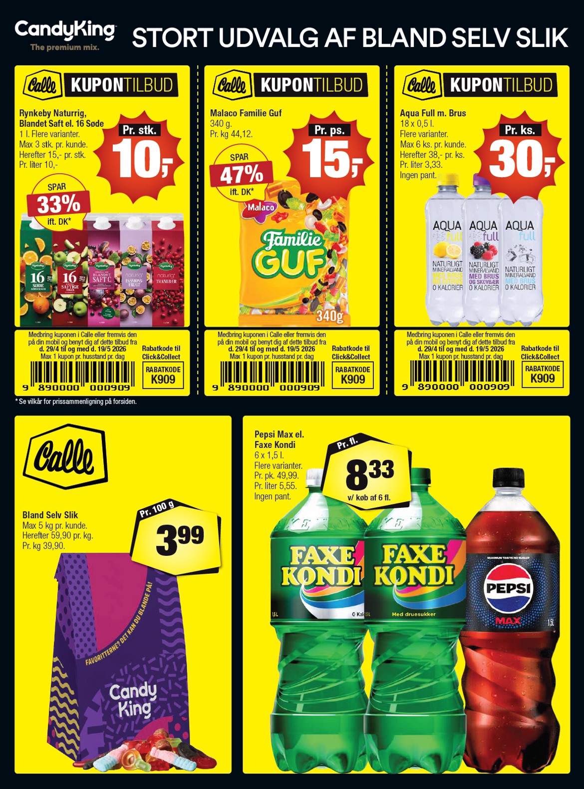 calle - Fremtidig Calle - Danske kupontilbud reklameblad gyldig fra onsdag 29.04.2026 til tirsdag 19.05.2026