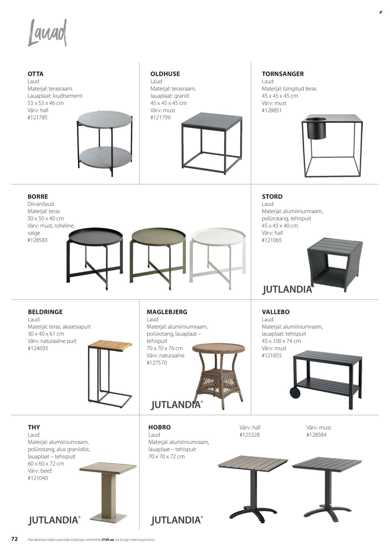 jysk - JYSK kliendileht - Aiamoõõbel ja suvekaubad - page: 72