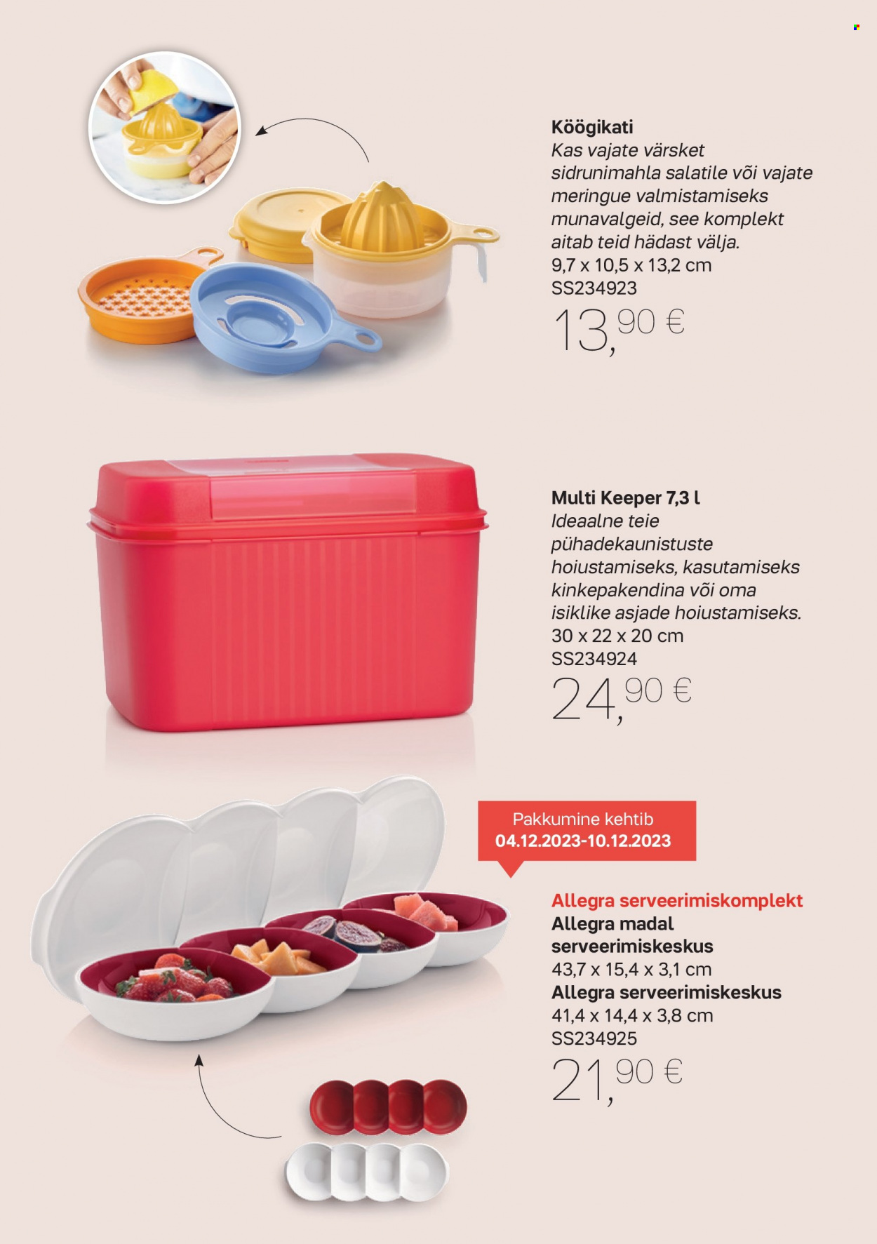 tupperware - Tupperware kliendileht - Parim kokanduskogemus algab, kui valmistate eineid oma lähedastele - page: 13