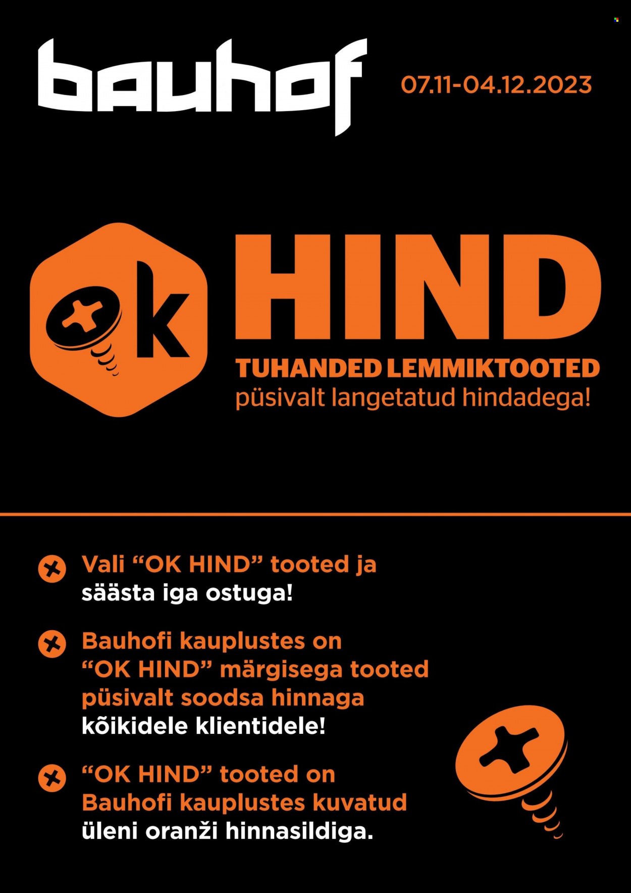 bauhof - Bauhof kliendileht - OK Hind