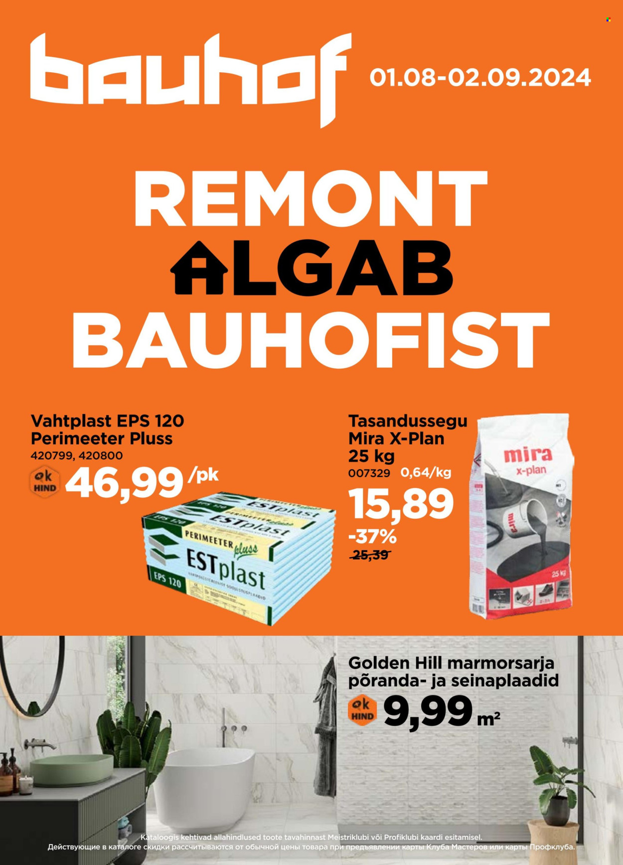 bauhof - Bauhof kliendileht - Remont Lgab Bauhofist (1.08 - 2.09.2024)