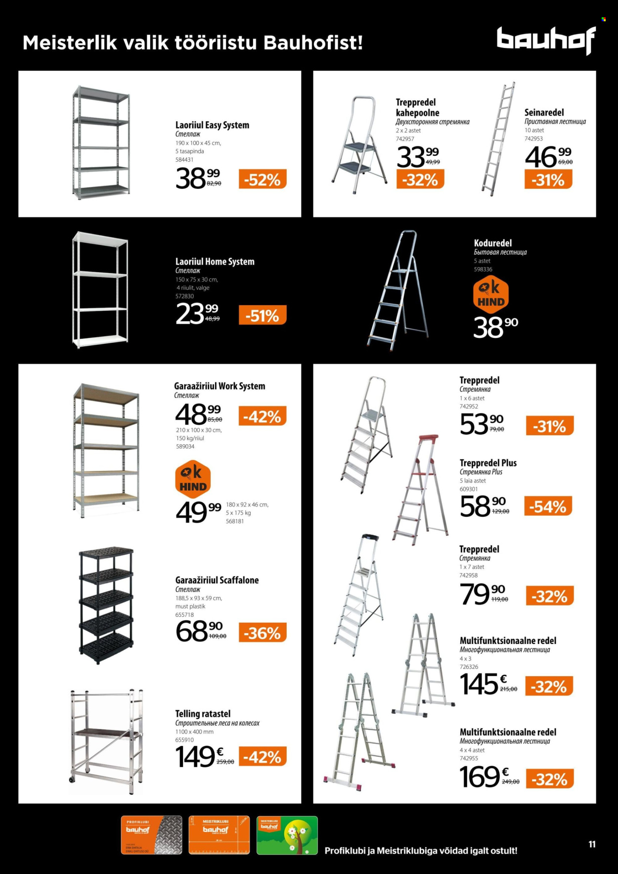 bauhof - Bauhof kliendileht - Meisterlik valik tööriistu! (3.09 - 2.10.2024) - page: 11