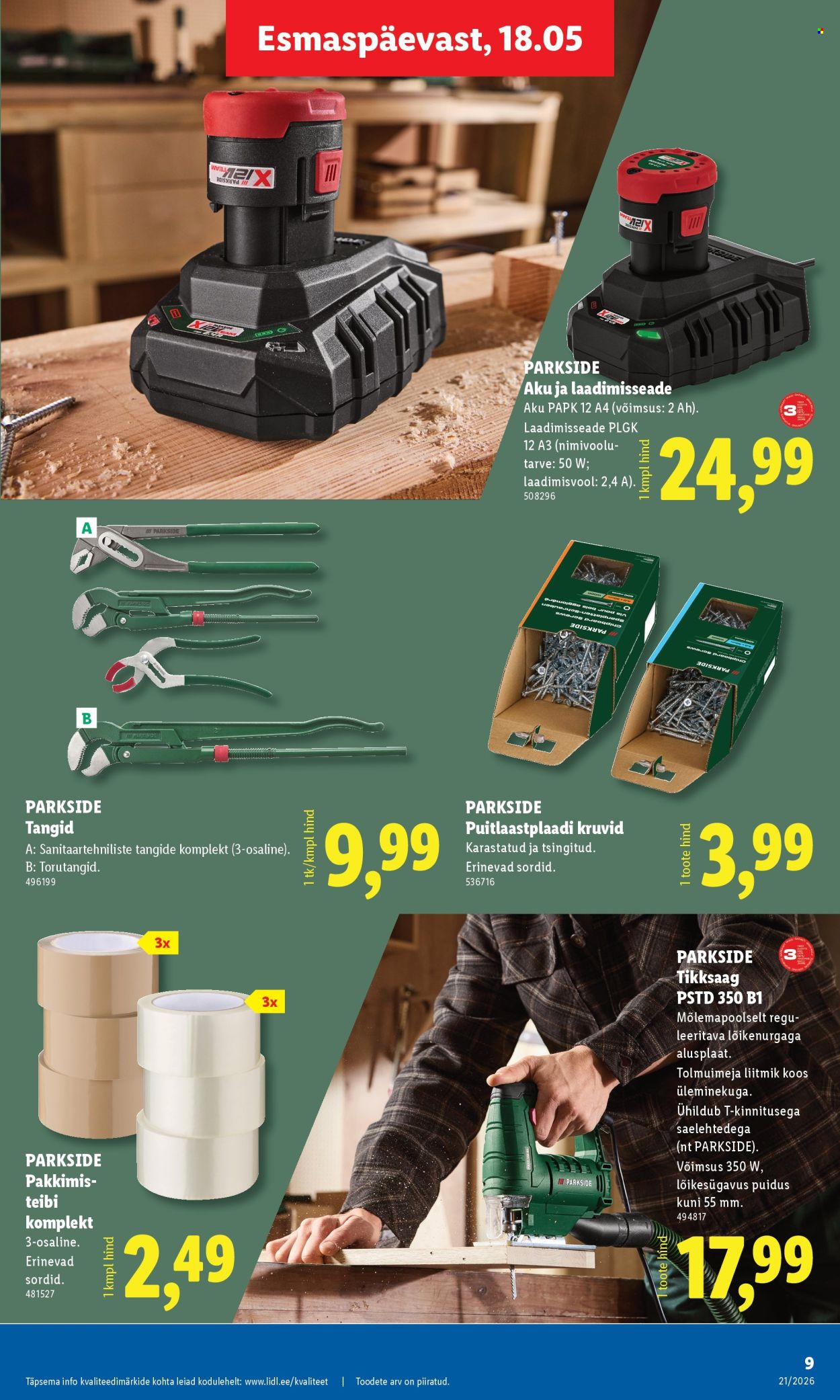 lidl - Lidl kliendileht - Tööstuskaupade pakkumised (18.05 - 24.05.2026) - page: 9