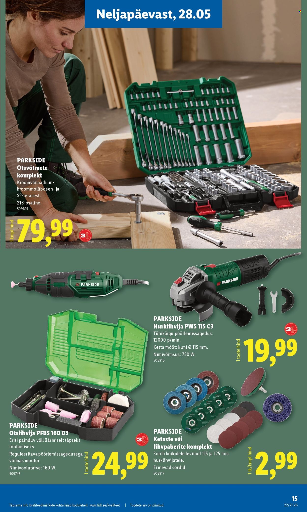 lidl - Lidl kliendileht - Tööstuskaupade pakkumised (25.05 - 31.05.2026) - page: 15