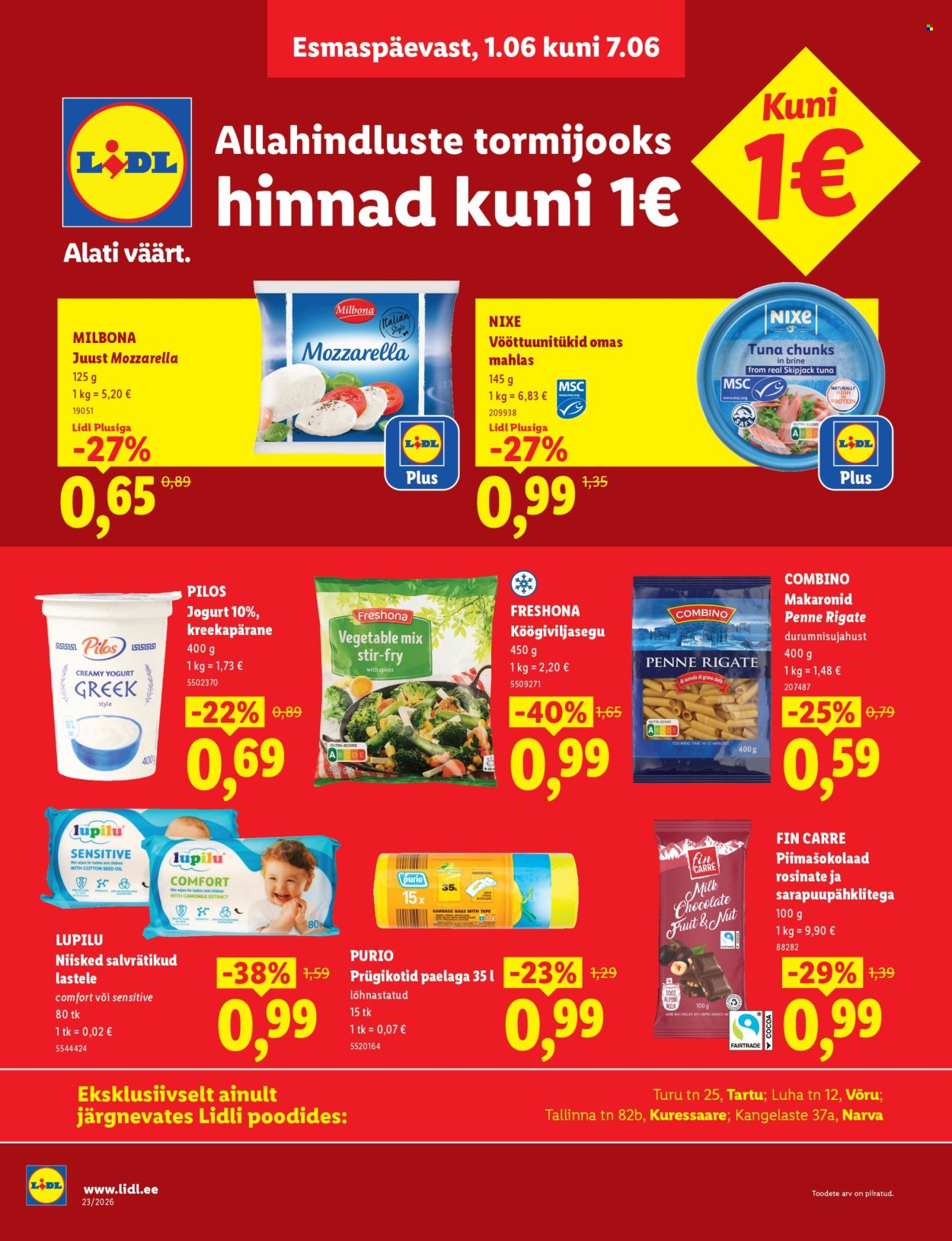 lidl - Lidl kliendileht - Allahindluste tormijooks (1.06 - 7.06.2026)